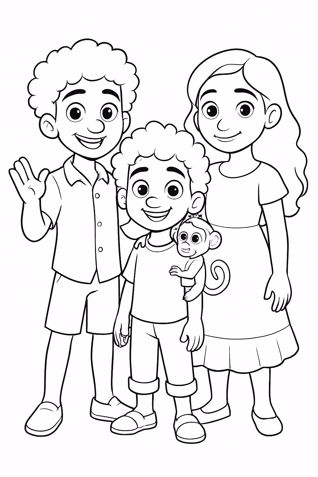 Encanto antonio e seus irmaos para colorir — desenho para imprimir