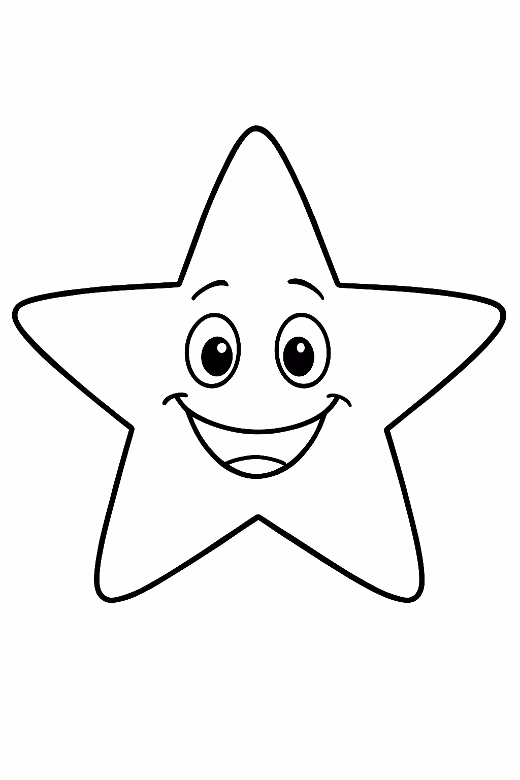 Estrela realista para colorir — desenho para imprimir