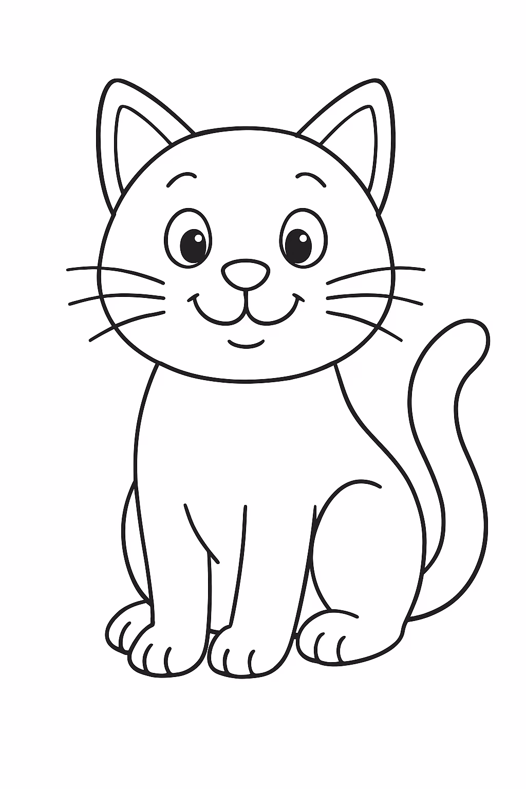 Eu quero gato para colorir — desenho para imprimir