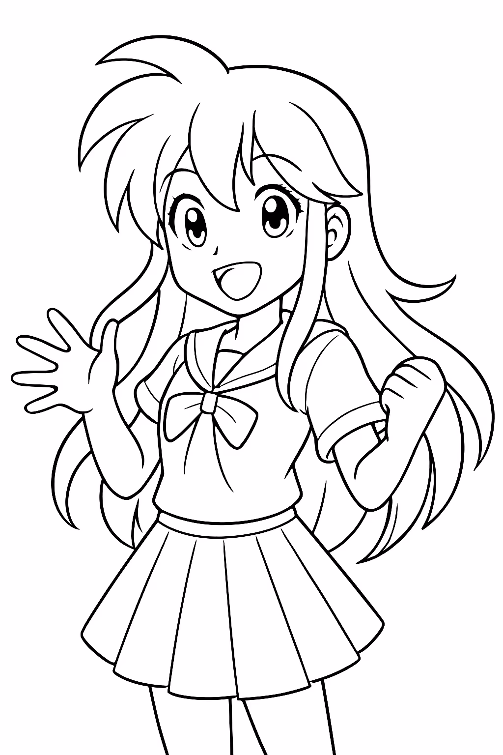 Faca anime para colorir — desenho para imprimir