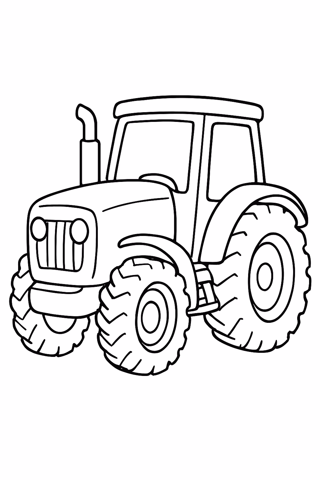 Faca de trator para colorir — desenho para imprimir