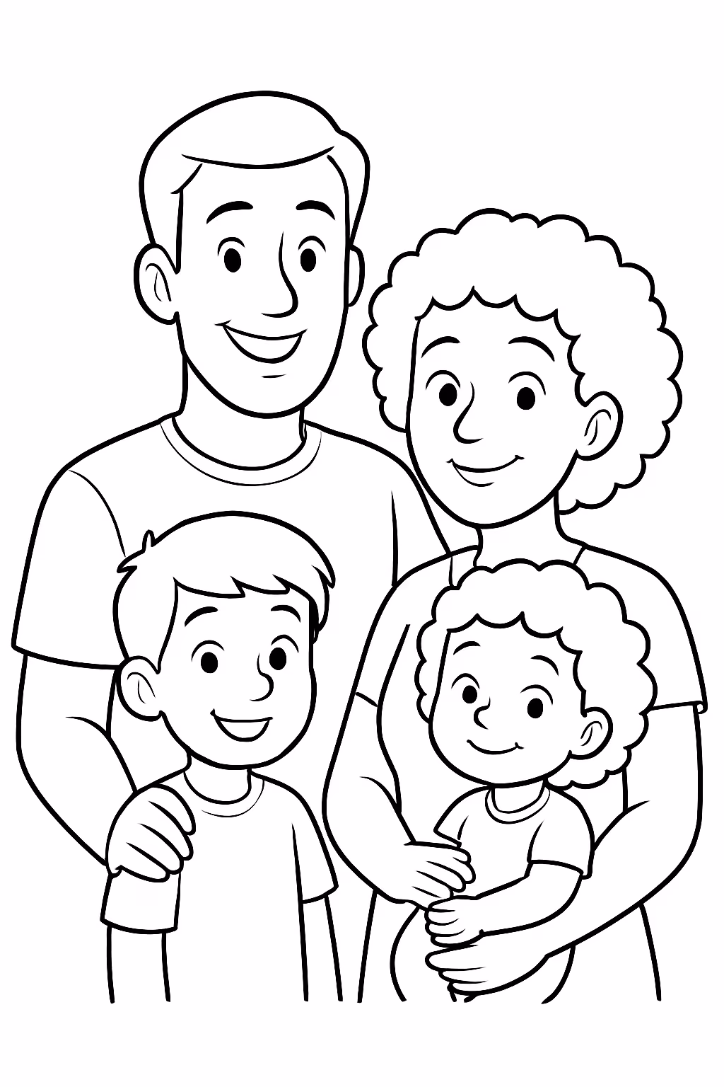 Faca um homem adulto com alguns filzinhos de ca a para colorir — desenho para imprimir