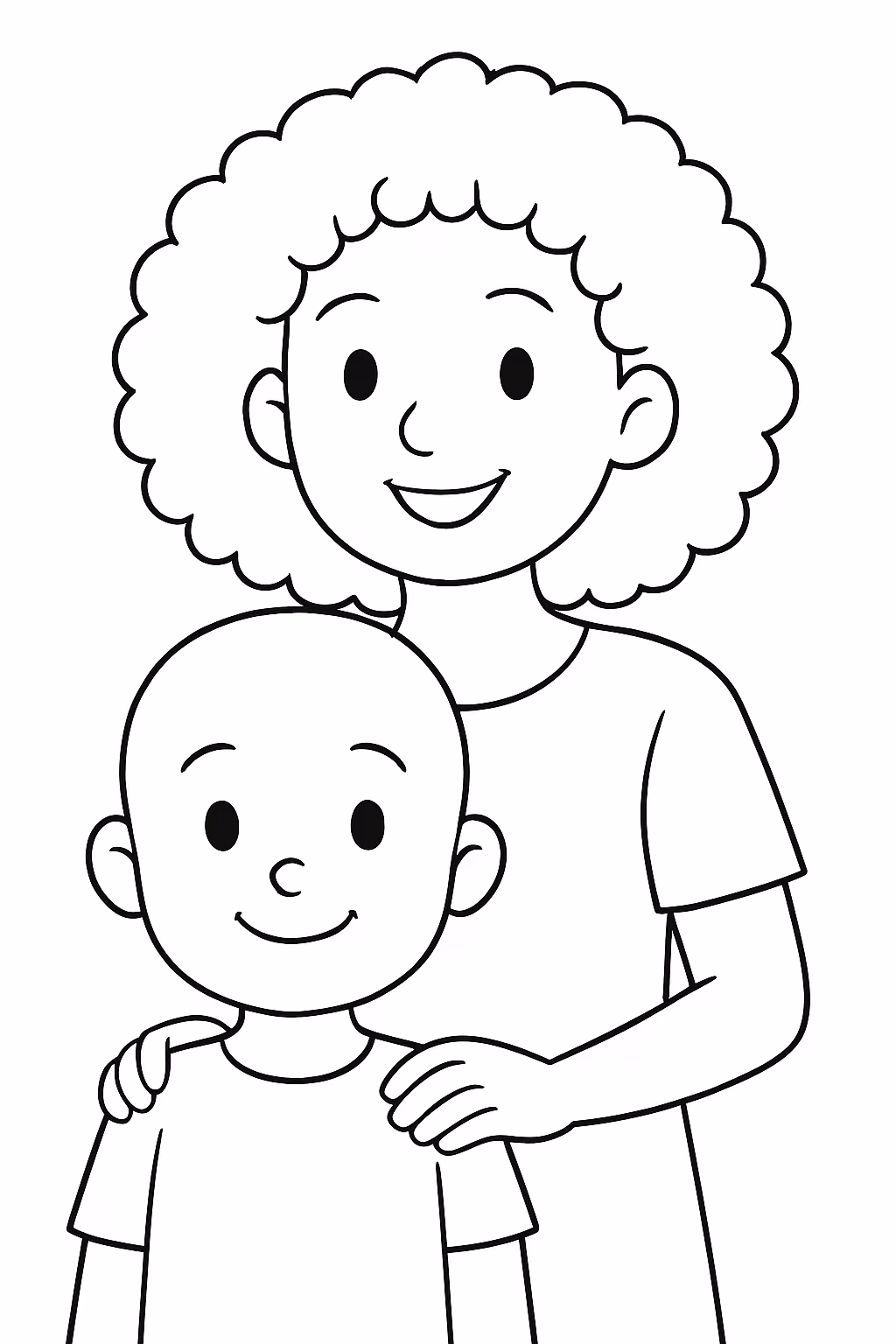 Faca um homem careca a mae vai ser uma mulher para colorir — desenho para imprimir