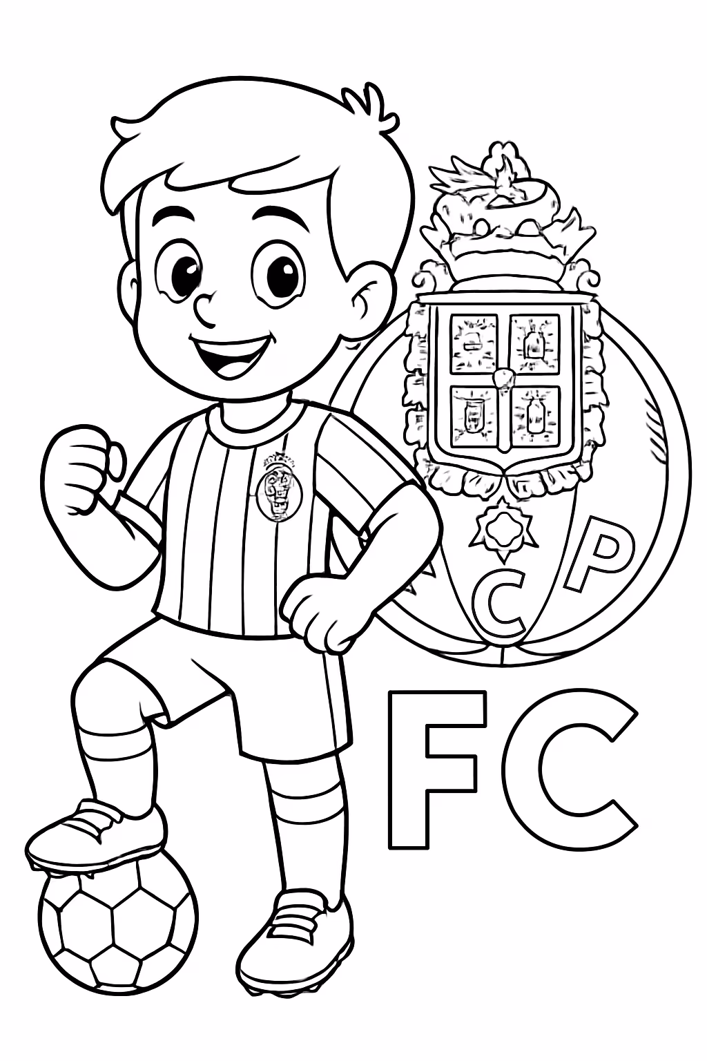 Fc porto para colorir — desenho para imprimir