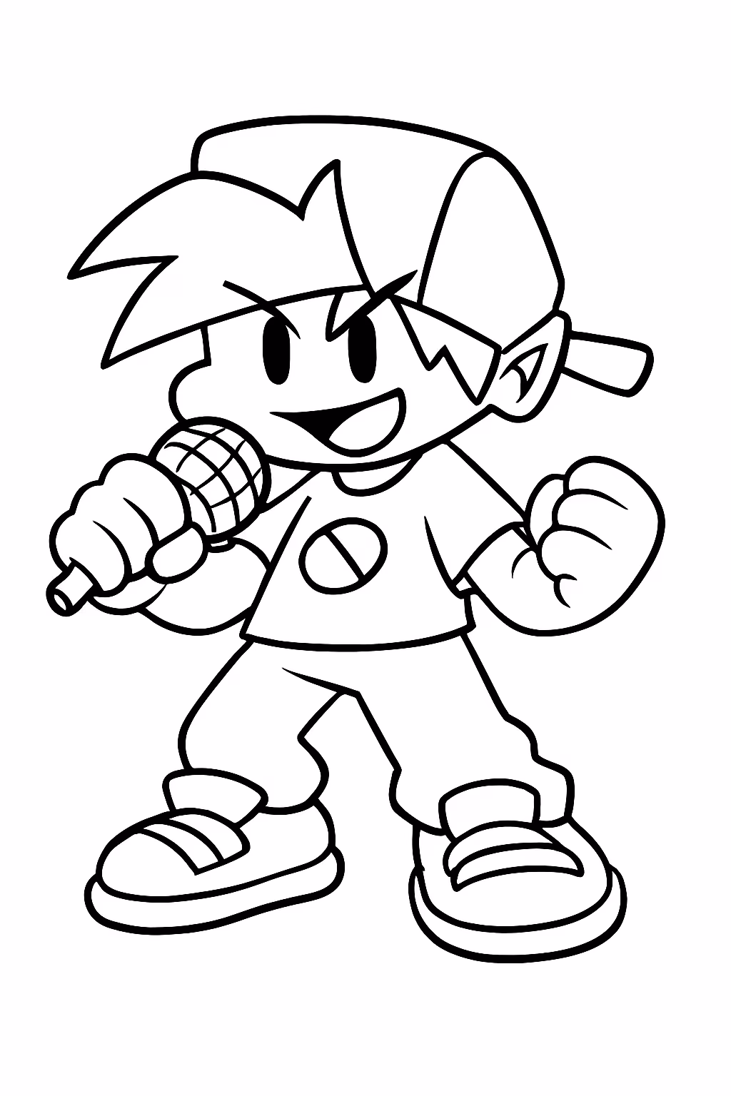 Fnf boy friend para colorir — desenho para imprimir