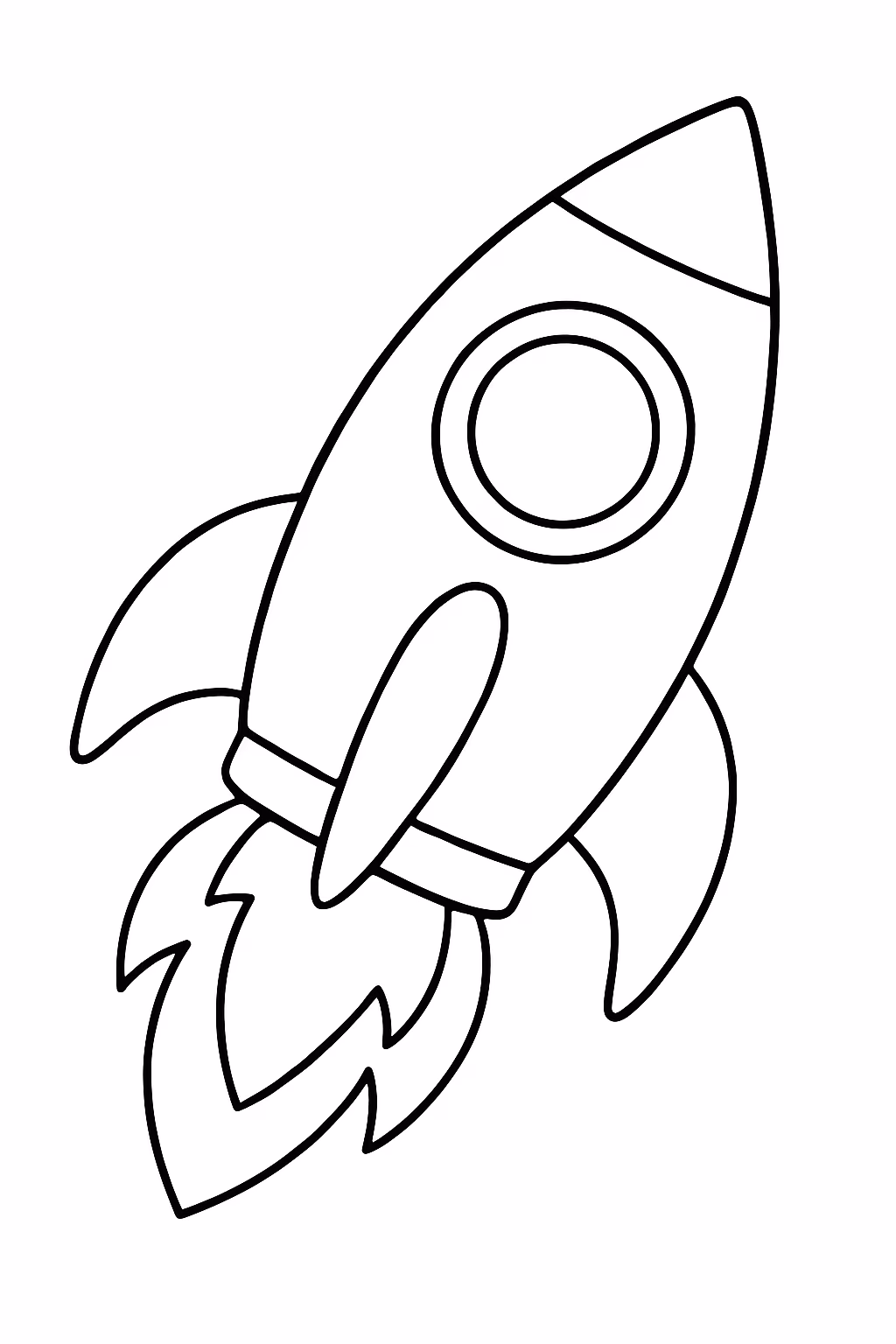 Foguete para colorir — desenho para imprimir