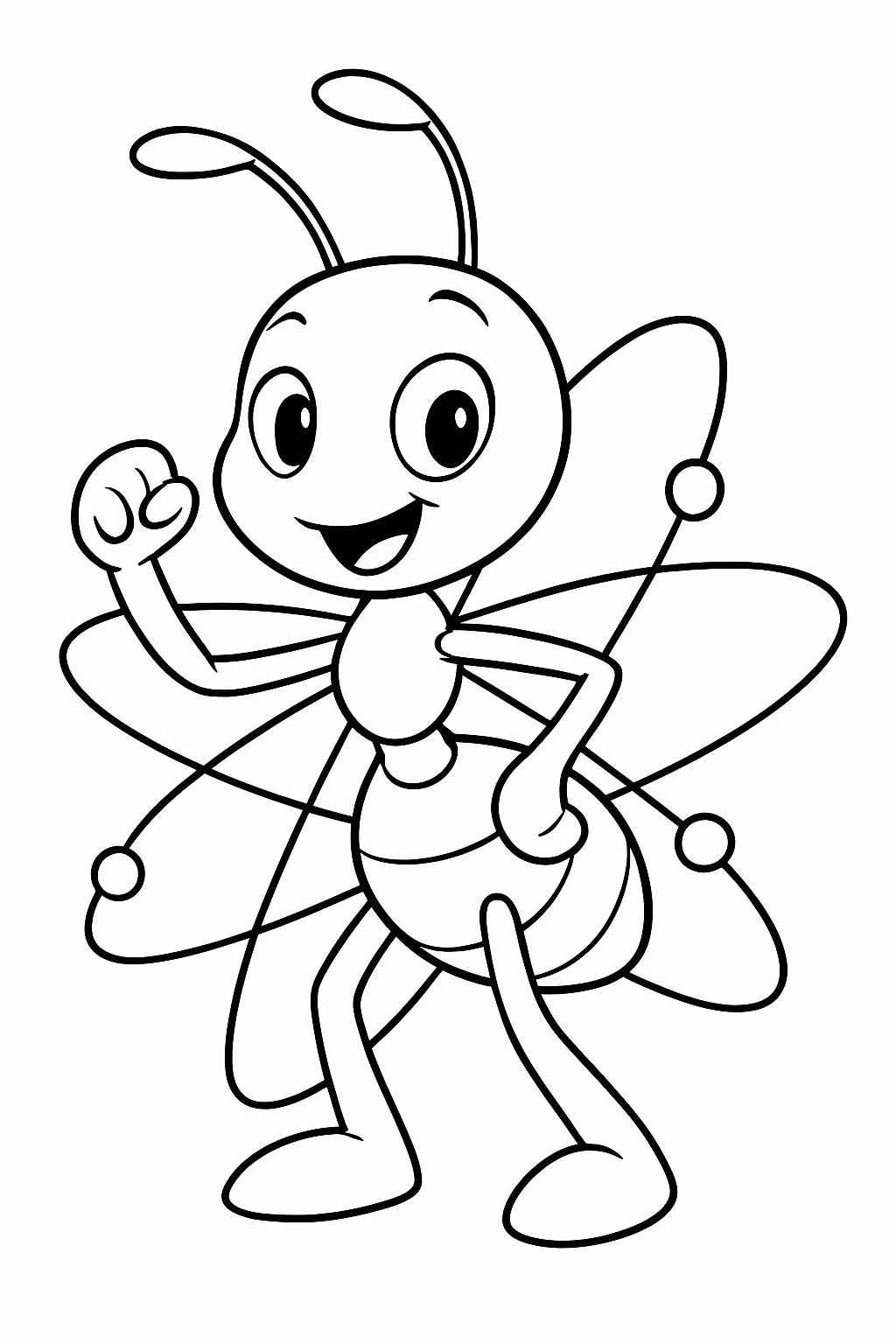 Formiga atomica para colorir — desenho para imprimir