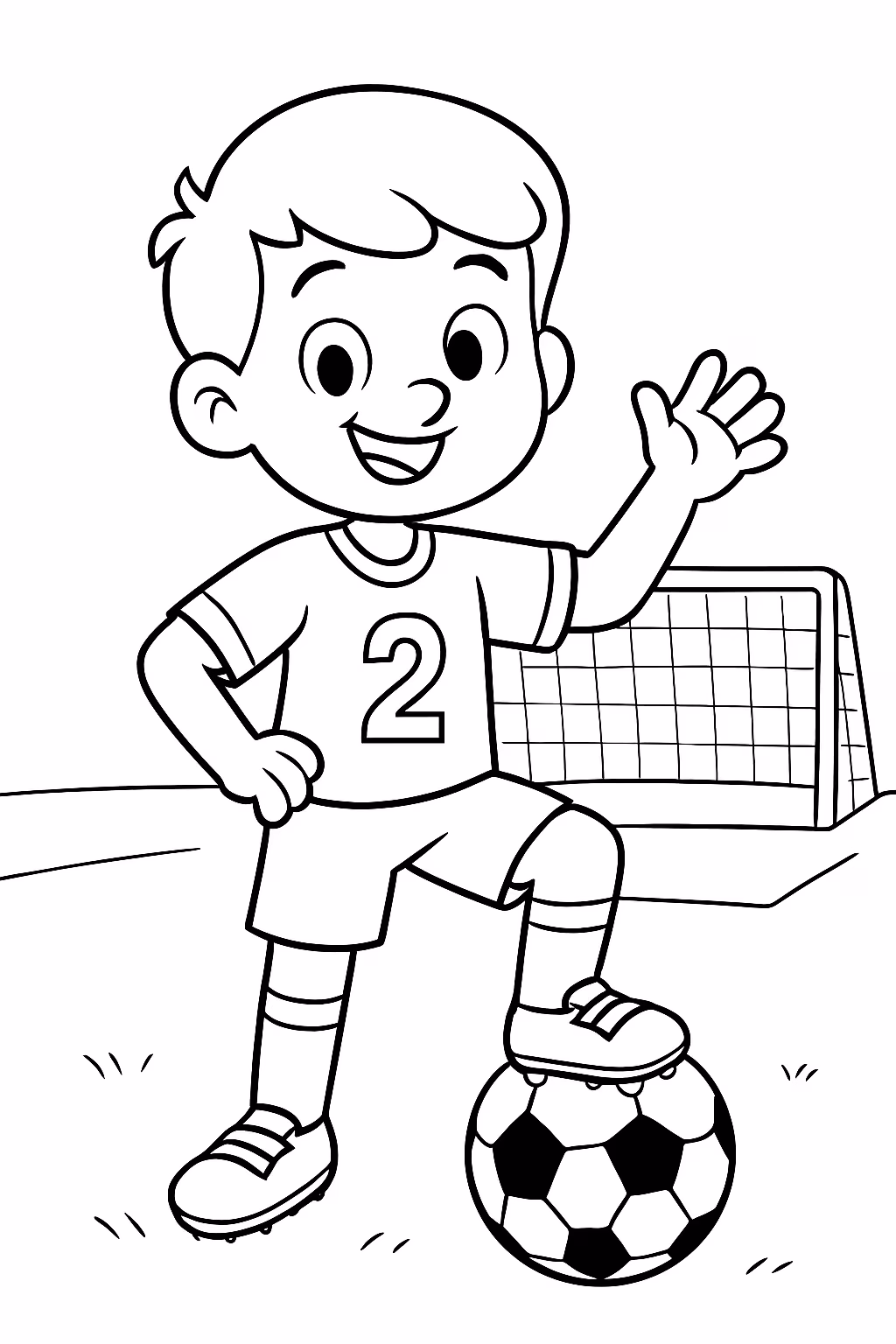 Futebol para colorir — desenho para imprimir