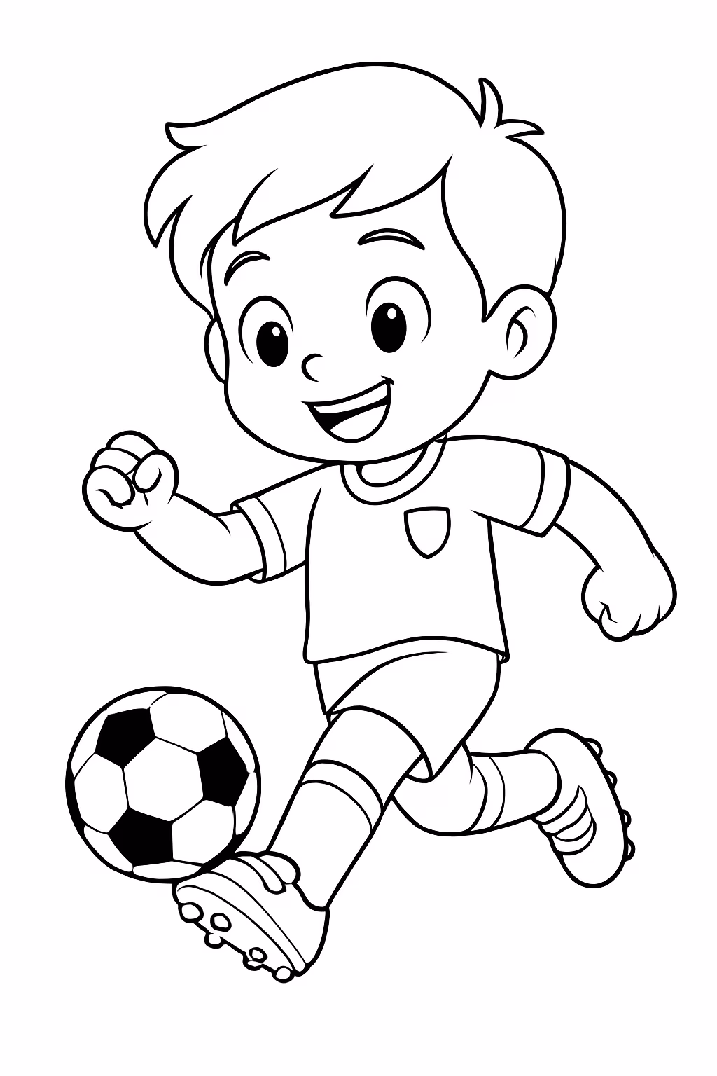 Futebol para colorir — desenho para imprimir
