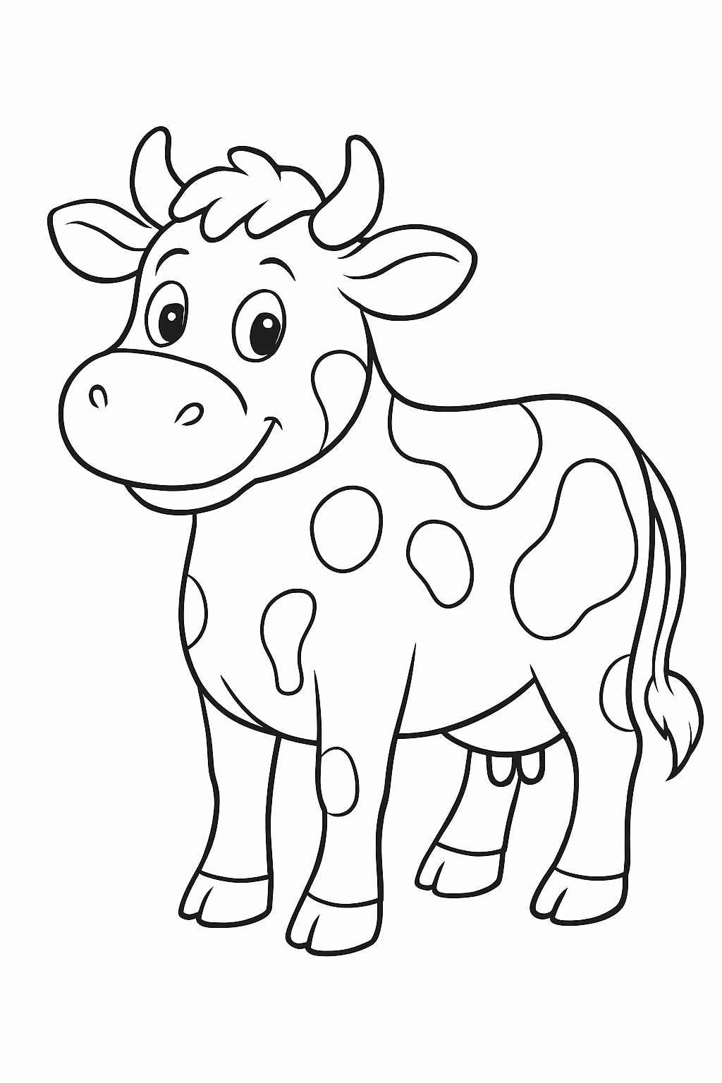 Gado para colorir — desenho para imprimir