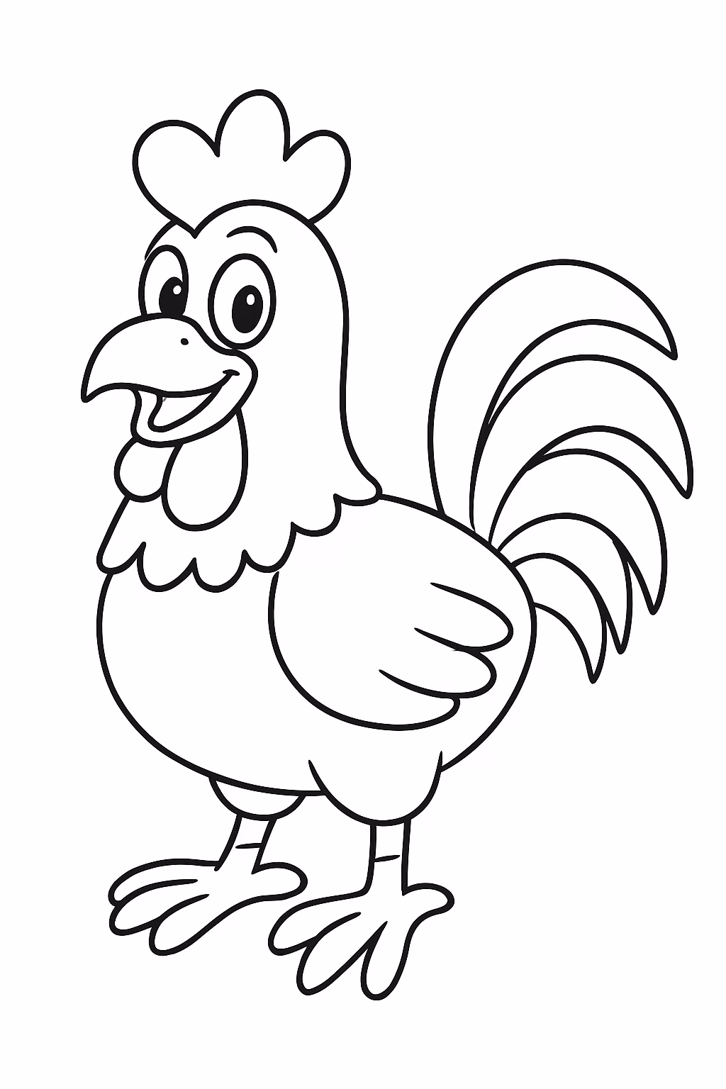 Galo para colorir — desenho para imprimir