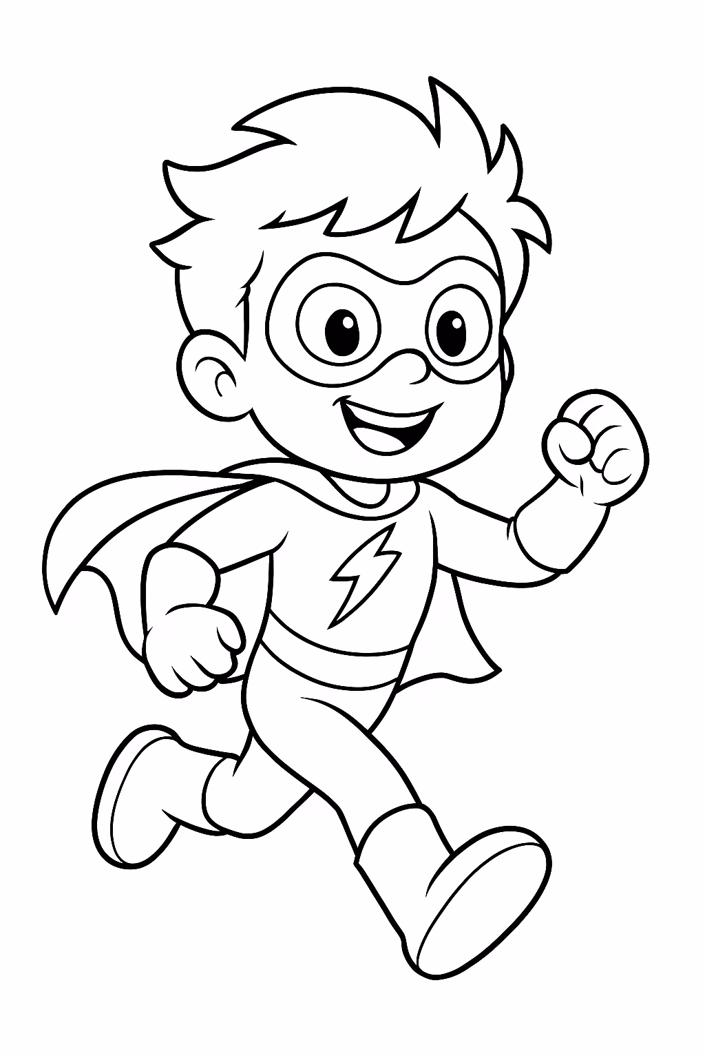 Garoto de flash para colorir — desenho para imprimir