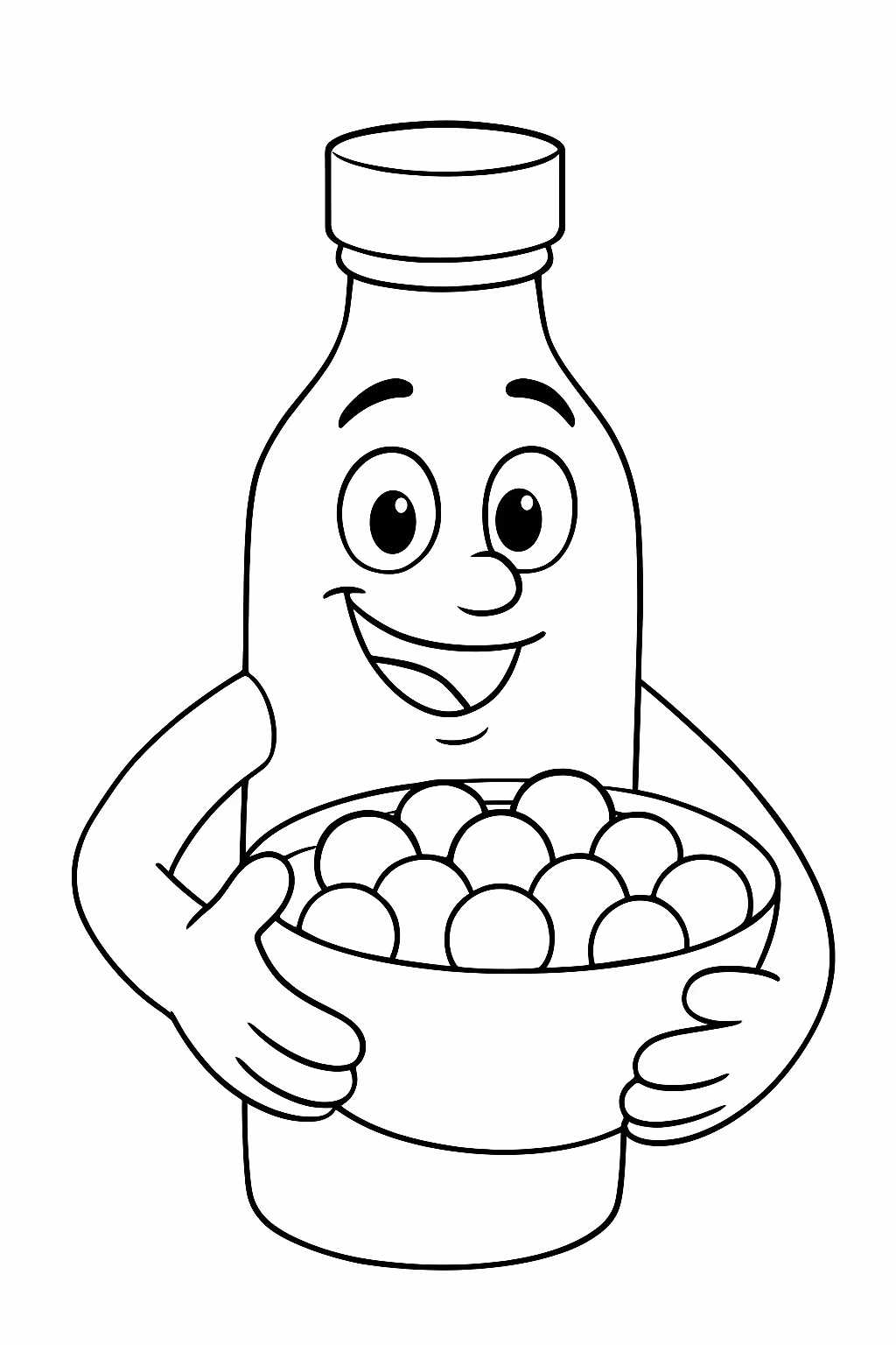Garrafa no acai jk para colorir — desenho para imprimir