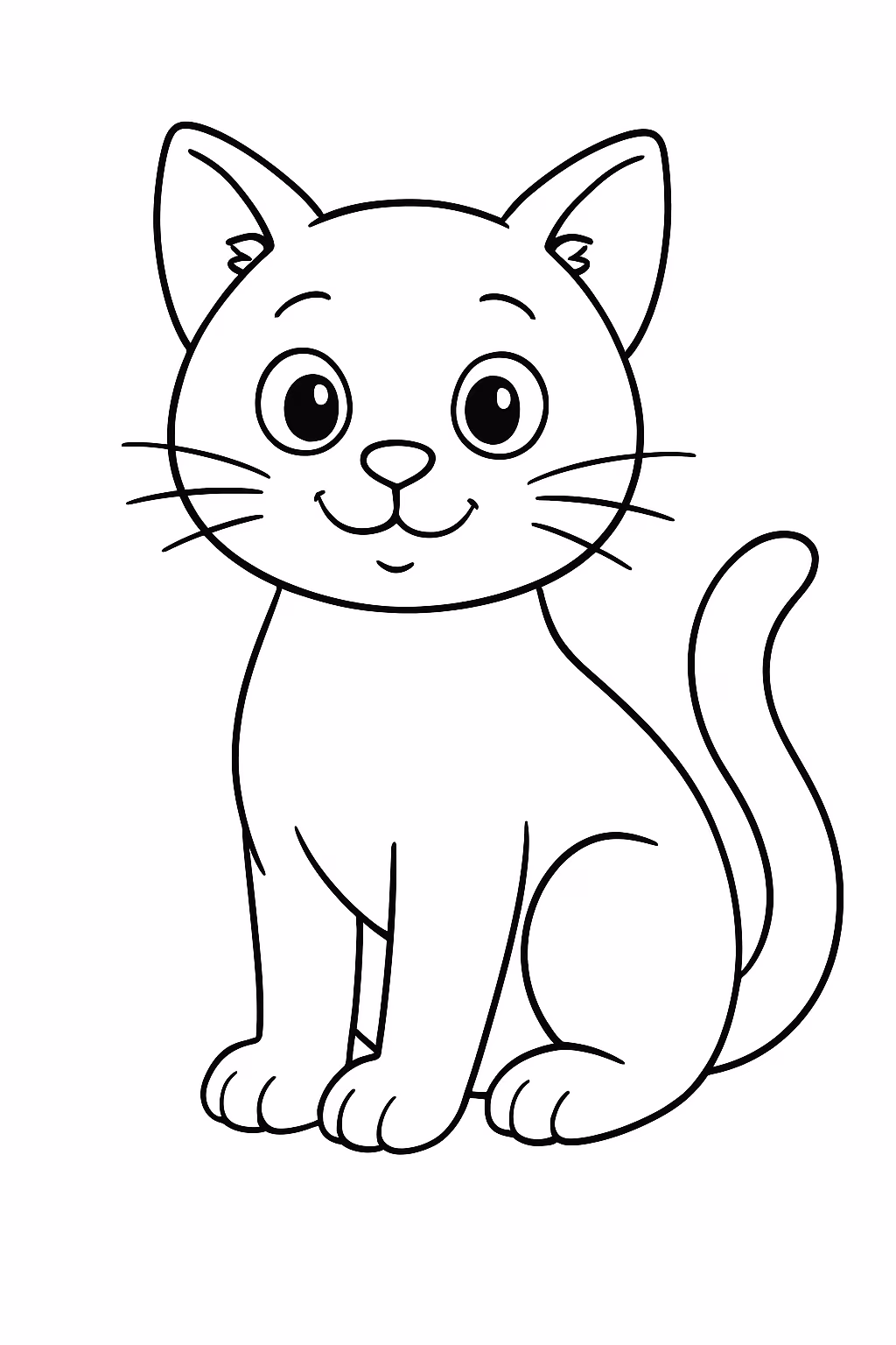 Gato para colorir — desenho para imprimir