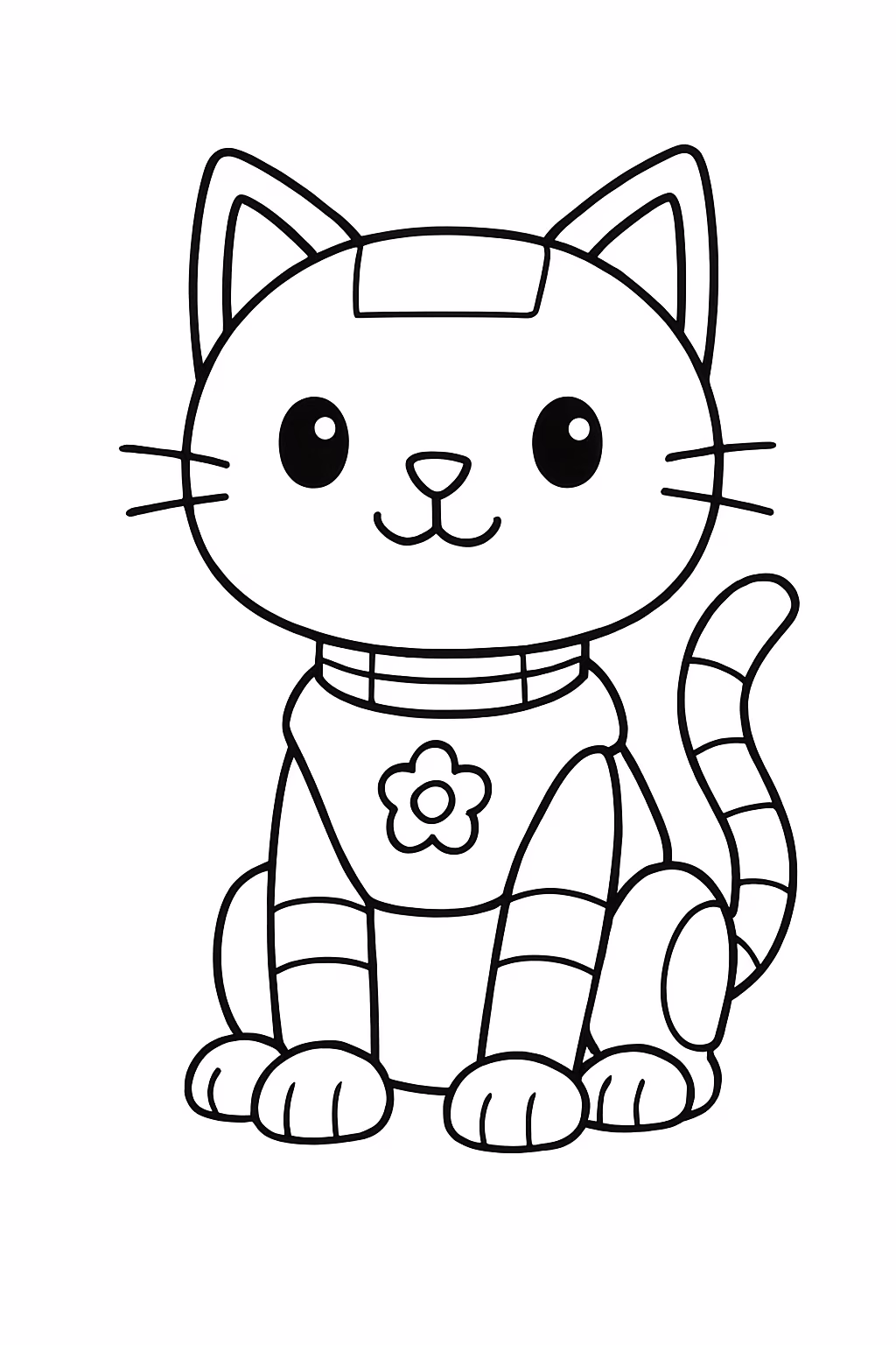 Gato robo para colorir — desenho para imprimir