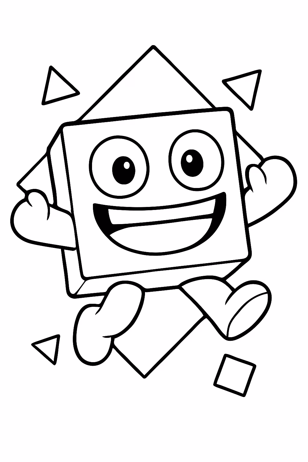 Geometry dash para colorir — desenho para imprimir