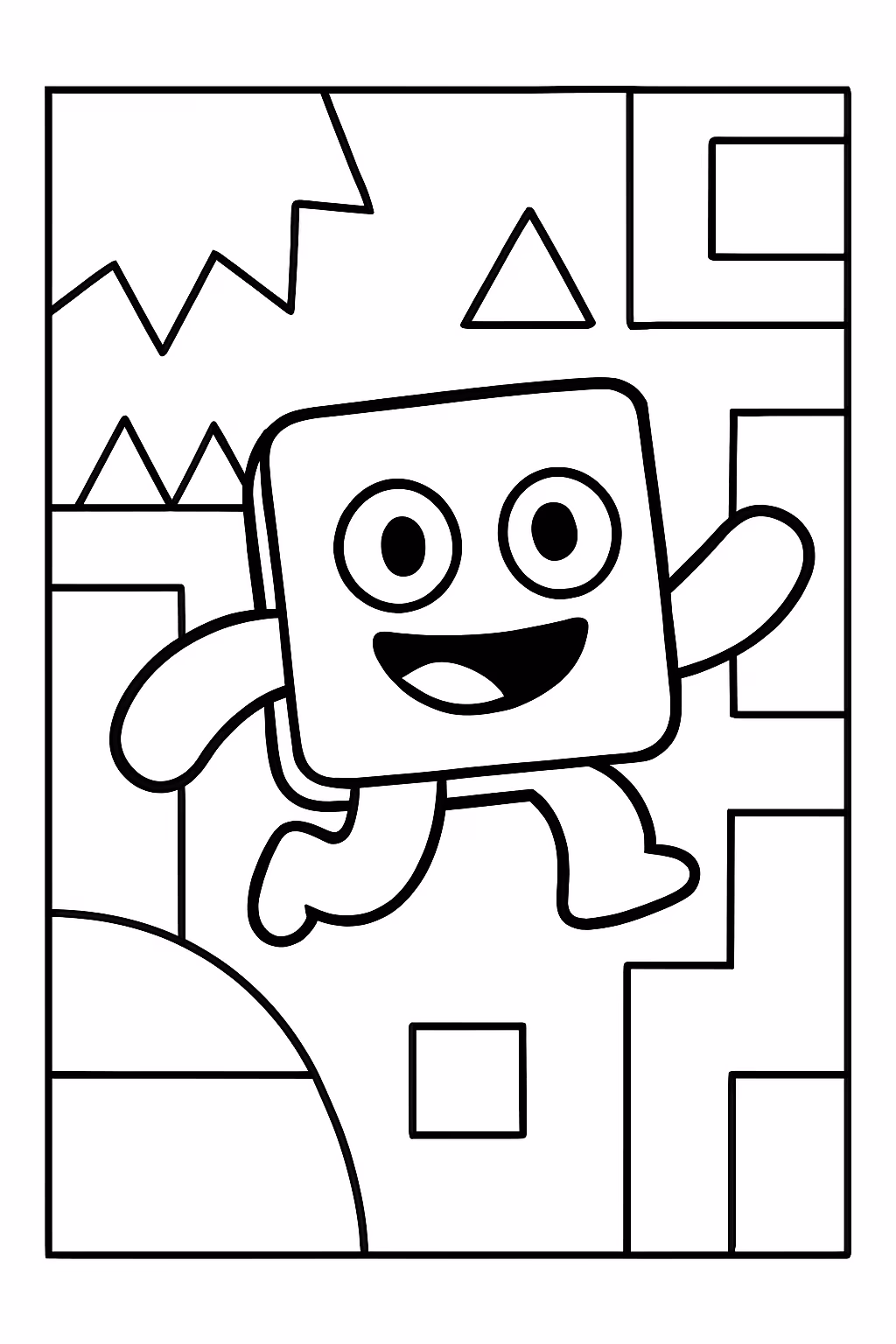 Geometry dash robtop para colorir — desenho para imprimir