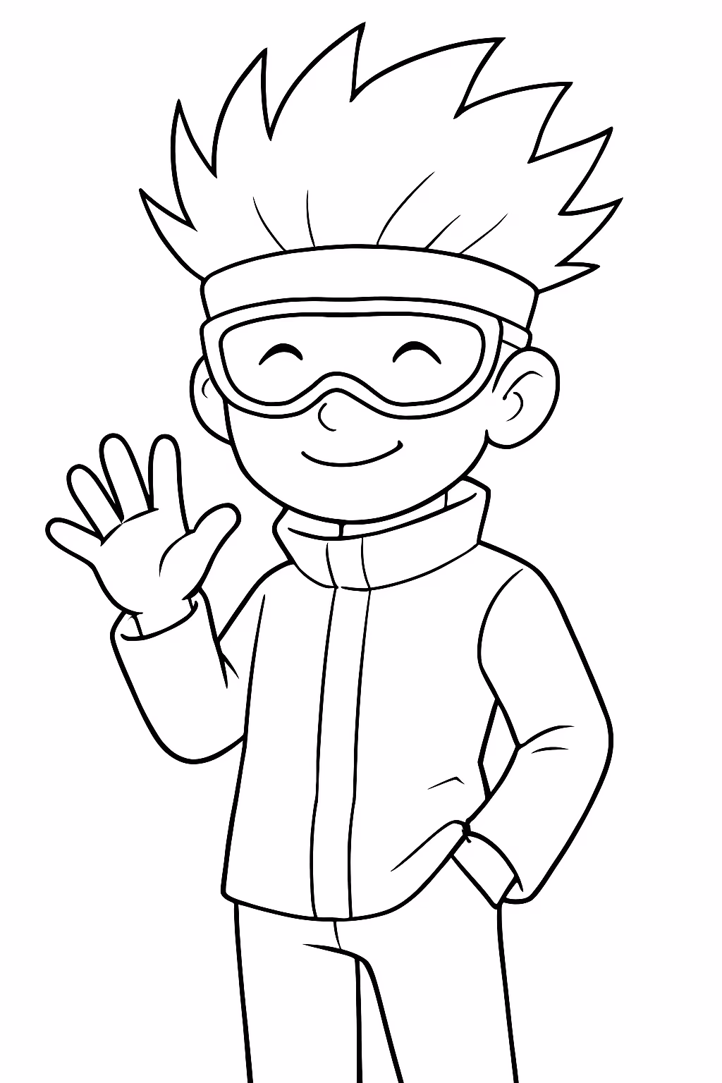 Gojo para colorir — desenho para imprimir
