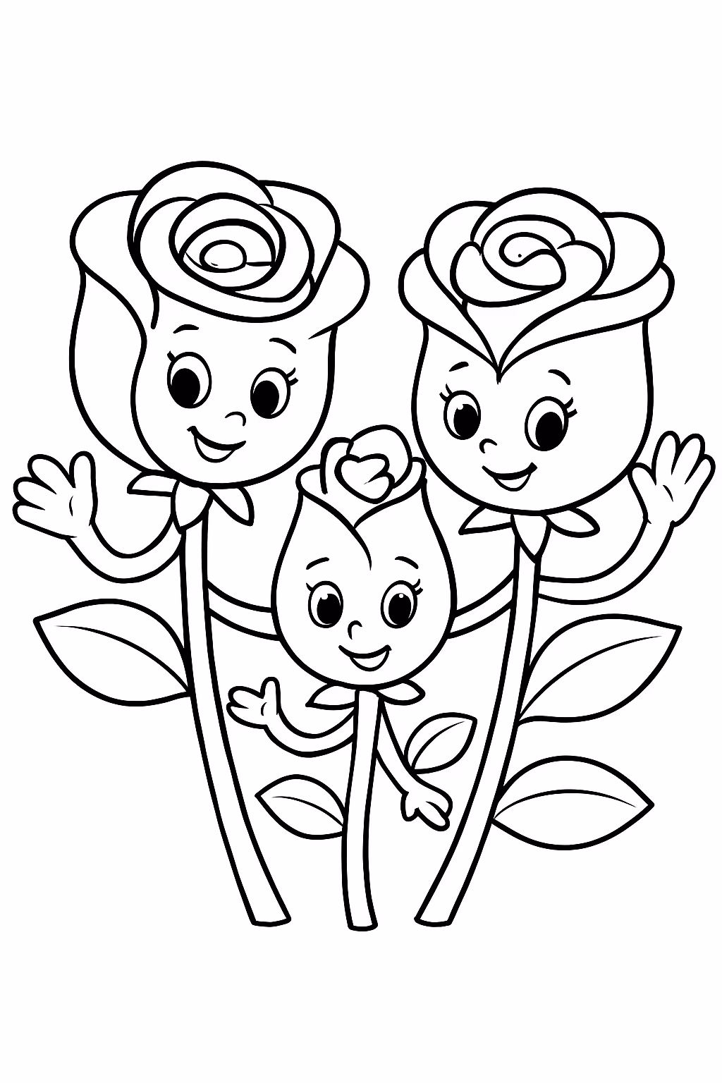 Grupo dos rosa da emily vick para colorir — desenho para imprimir