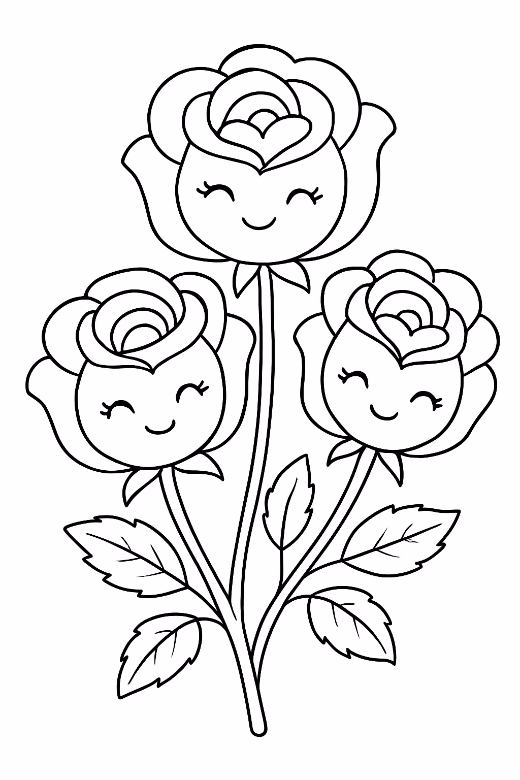 Grupo dos rosas emilly vicky para colorir — desenho para imprimir