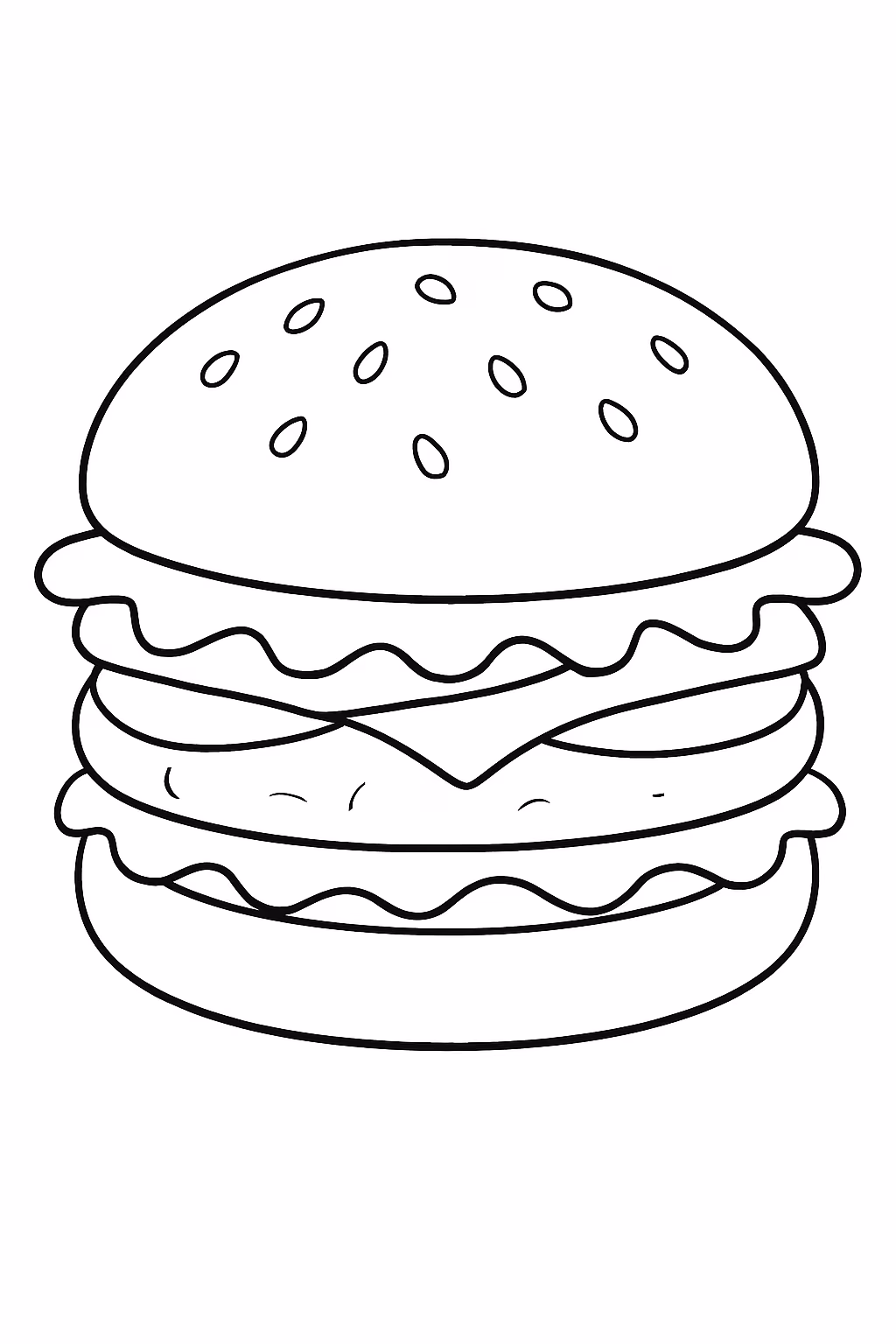 Hamburger para colorir — desenho para imprimir