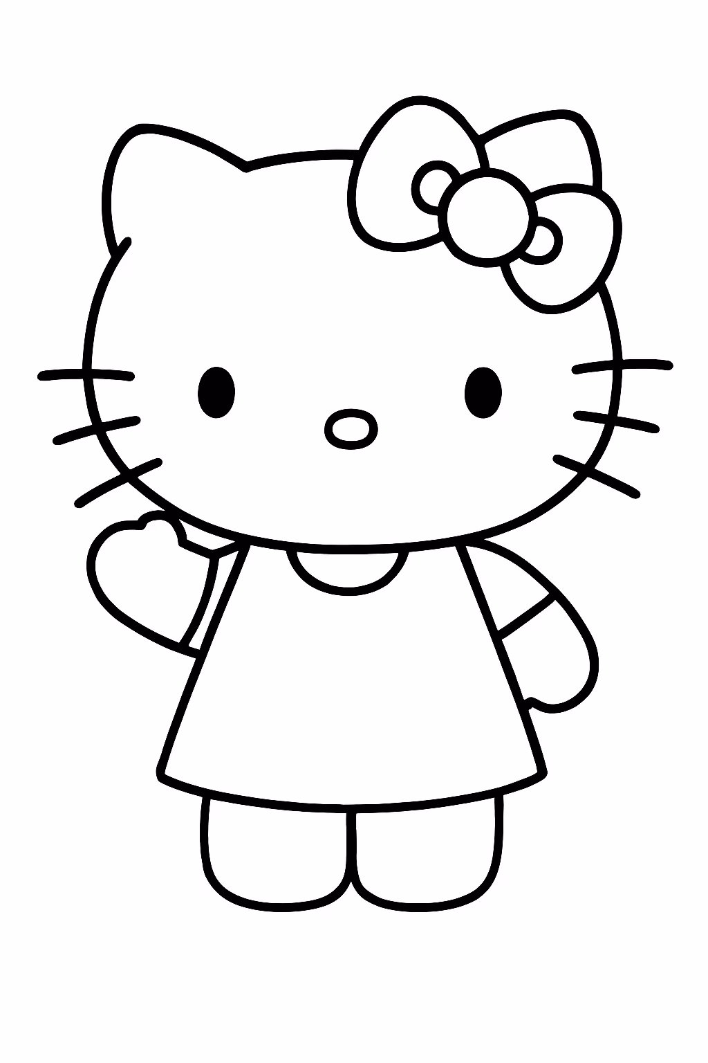Hello kitty para colorir — desenho para imprimir