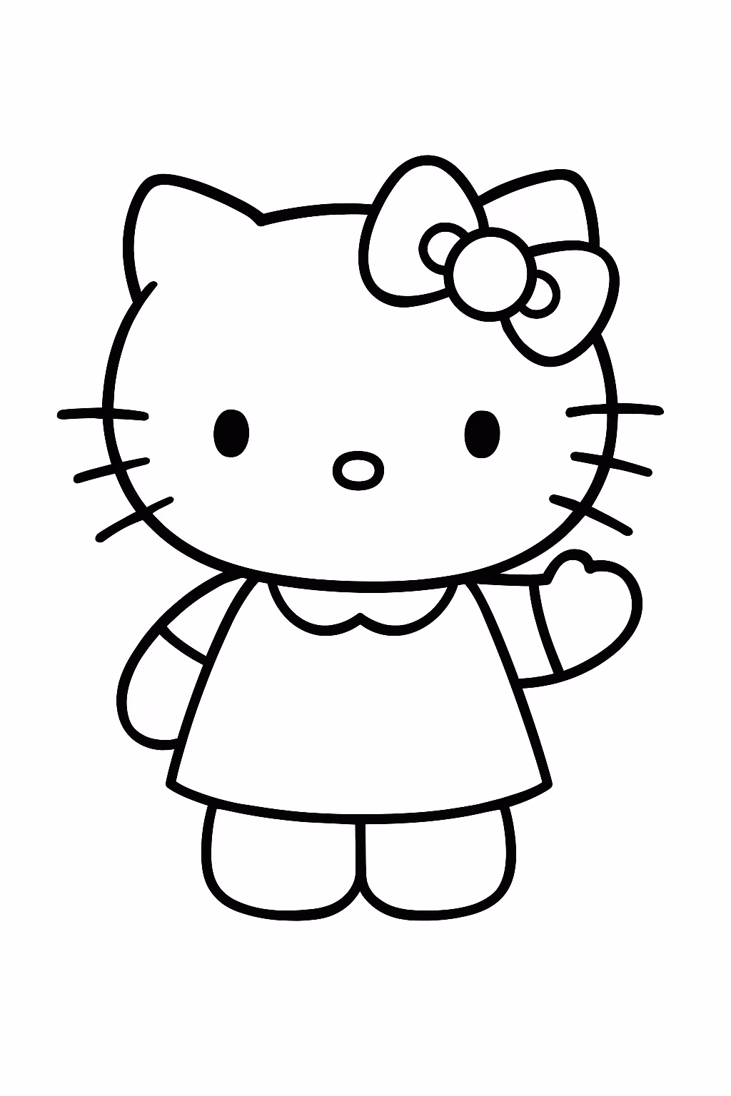 Hello kity para colorir — desenho para imprimir