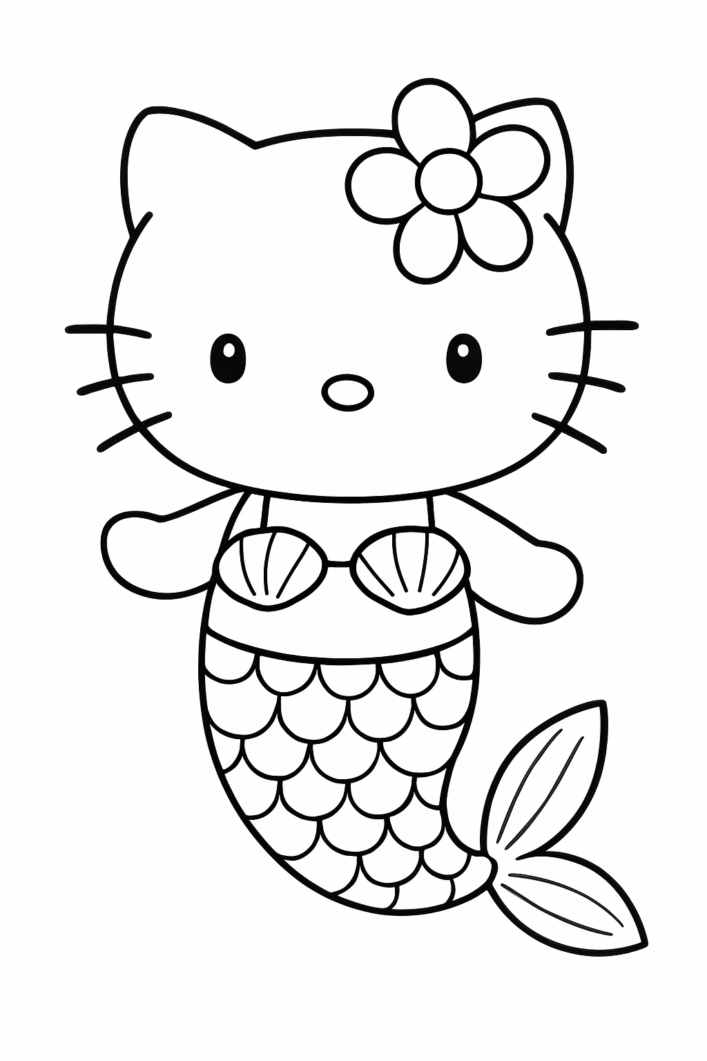 Hello kity serei para colorir — desenho para imprimir