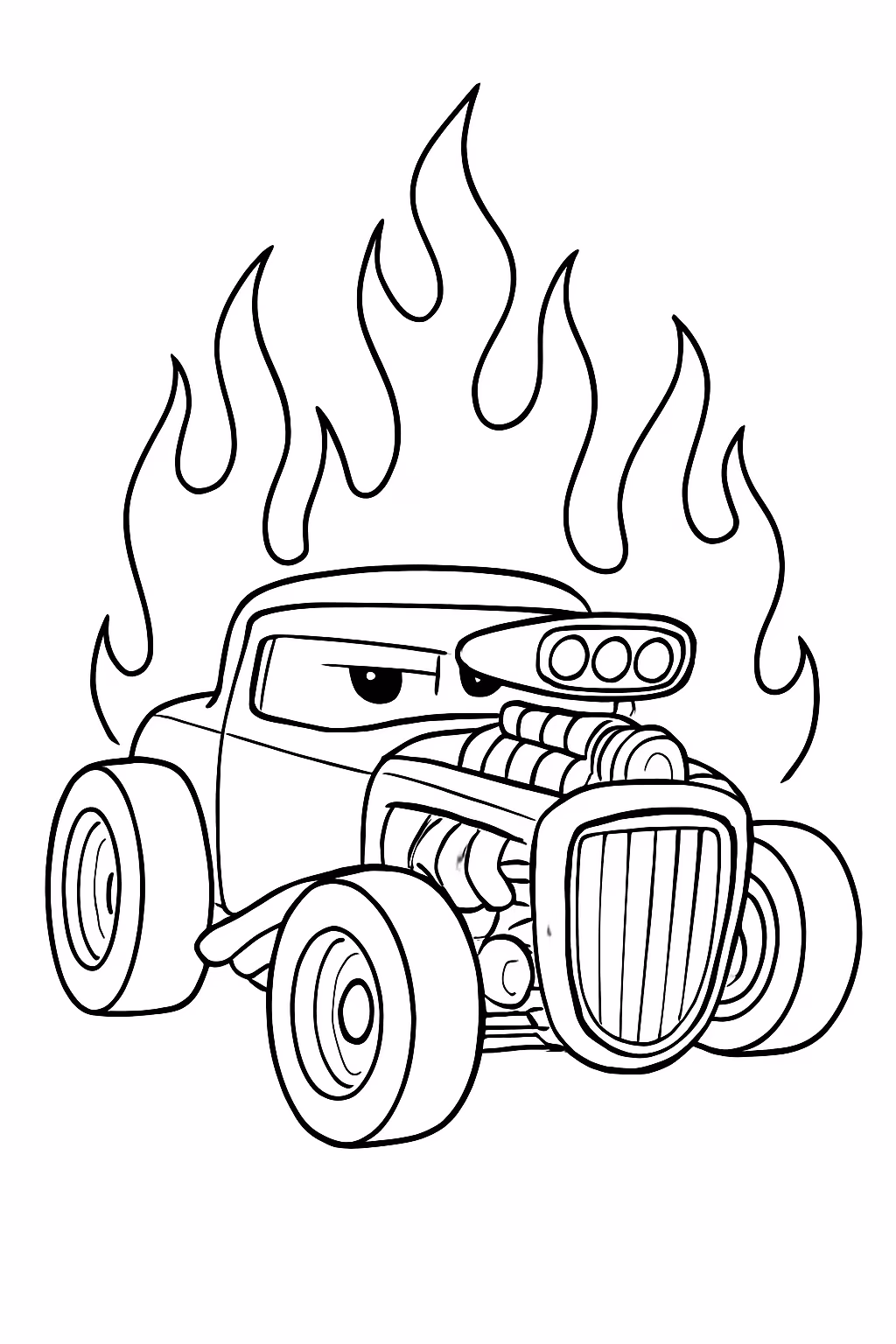 Hotwheels para colorir — desenho para imprimir