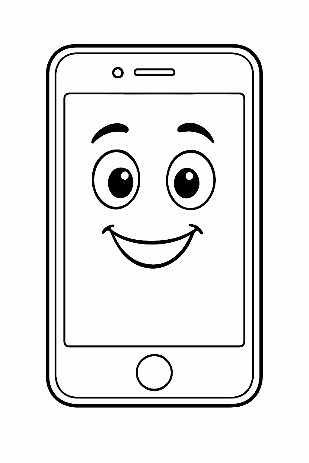 Iphone para colorir — desenho para imprimir