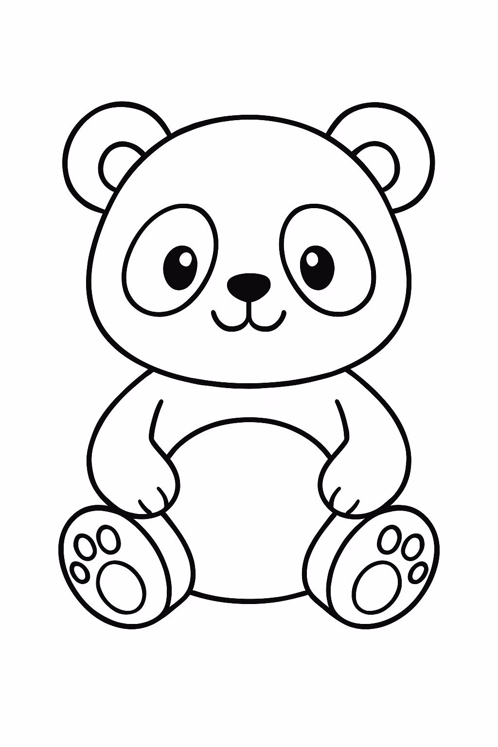 Isso panda fofo para colorir — desenho para imprimir