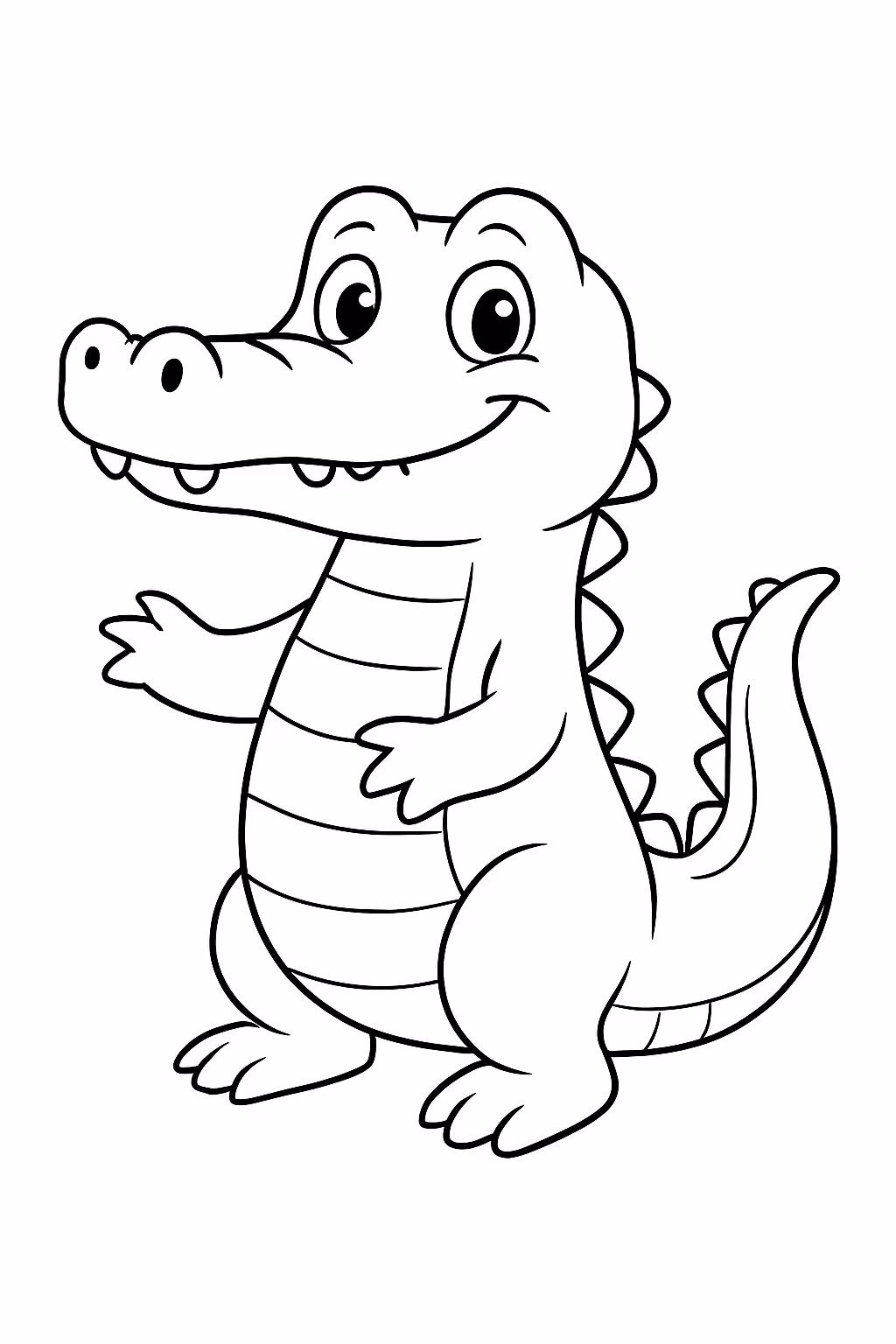 Jacare para colorir — desenho para imprimir