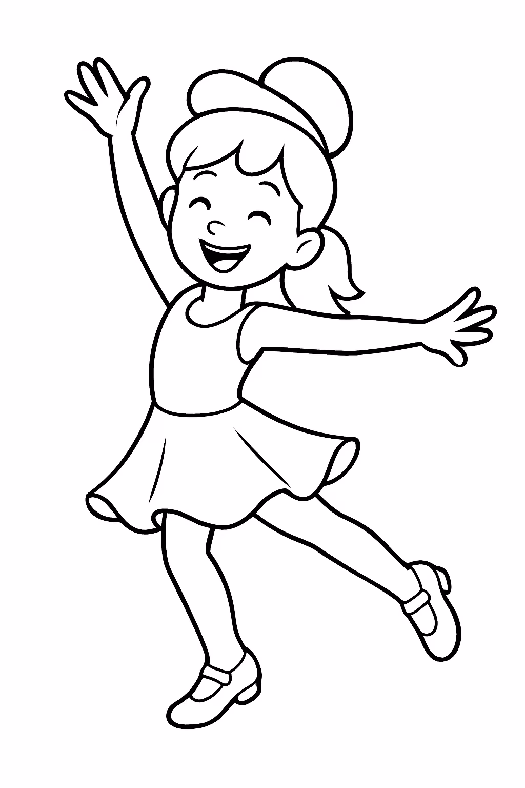 Jazz dance para colorir — desenho para imprimir