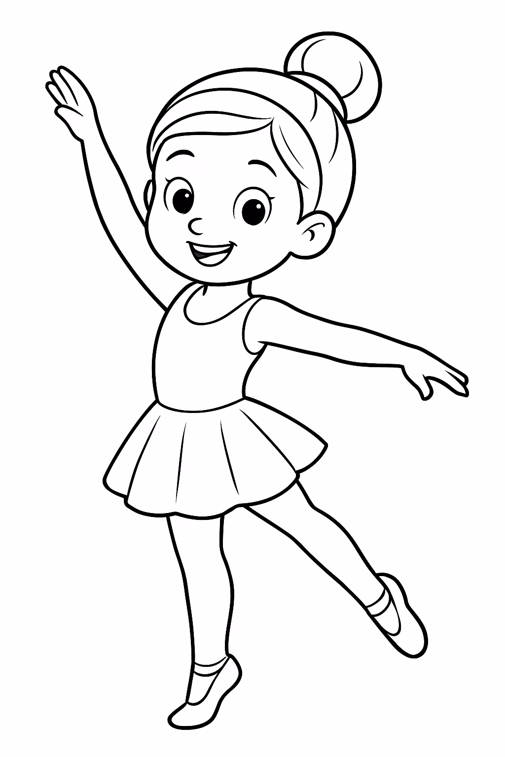 Jazz dance classico para colorir — desenho para imprimir