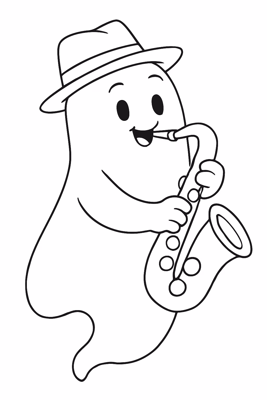 Jazzghost para colorir — desenho para imprimir