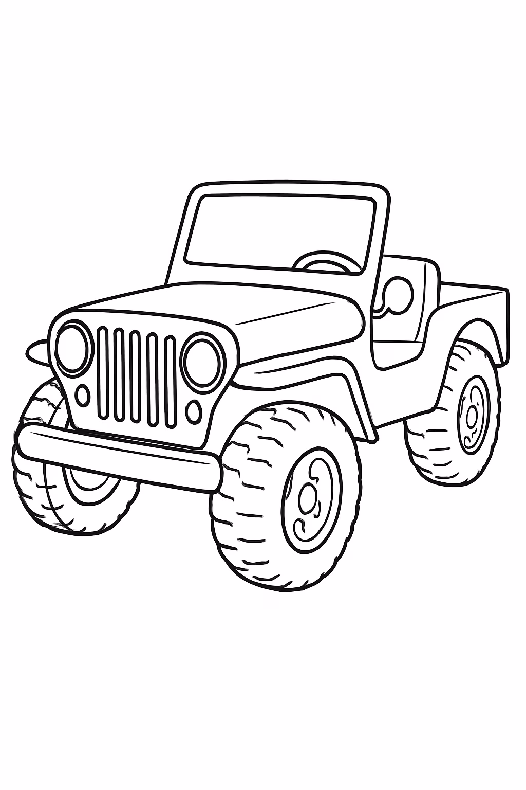 Jeep willys para colorir — desenho para imprimir