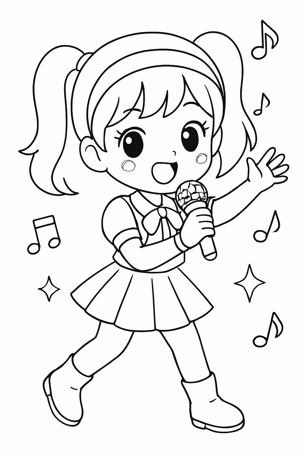 Kpop para colorir — desenho para imprimir