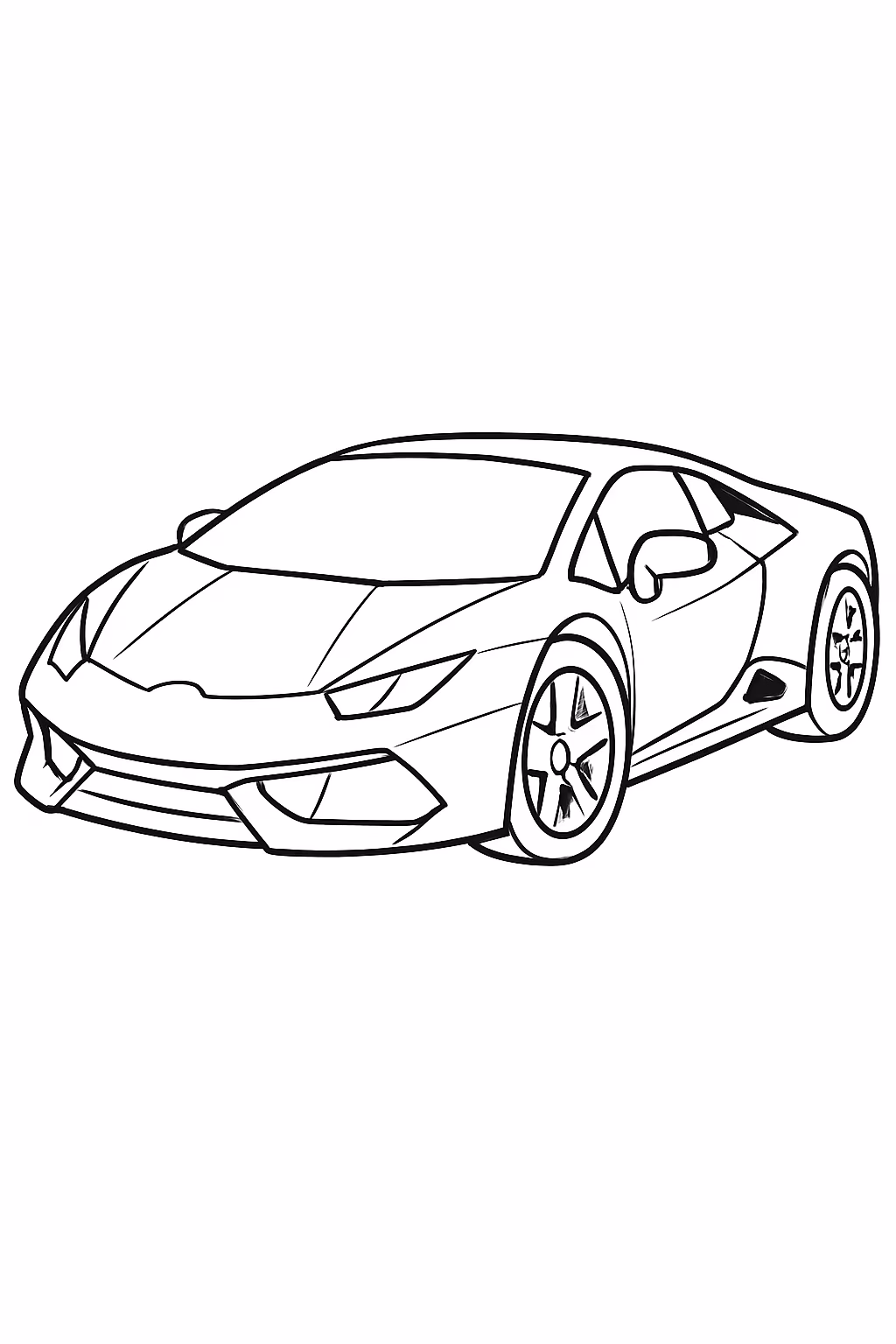 Lamborguini para colorir — desenho para imprimir