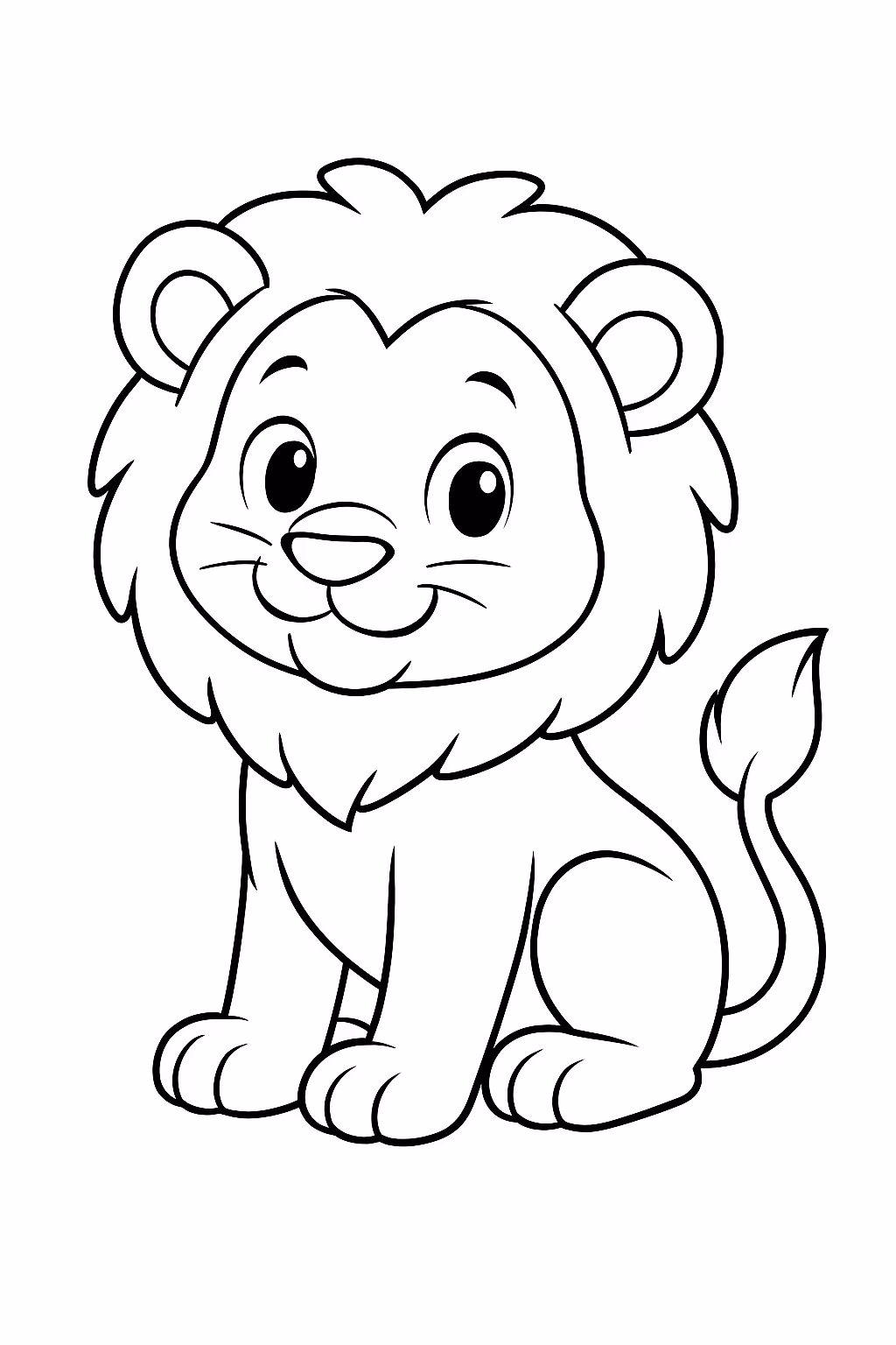 Leaozinho para colorir — desenho para imprimir