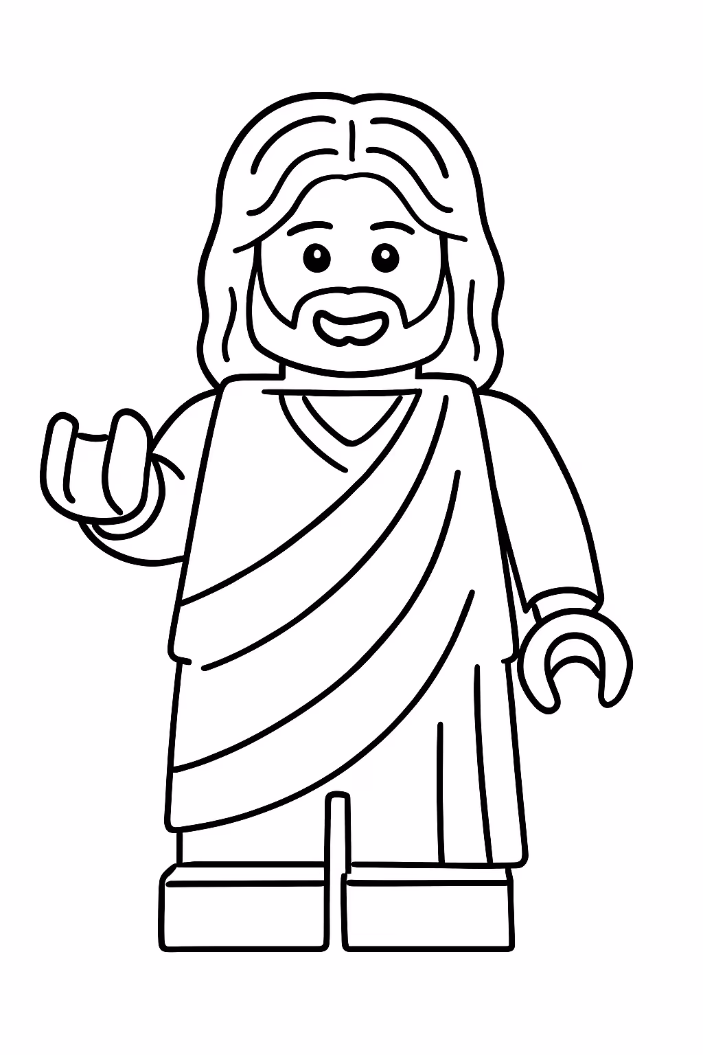Lego jesus para colorir — desenho para imprimir