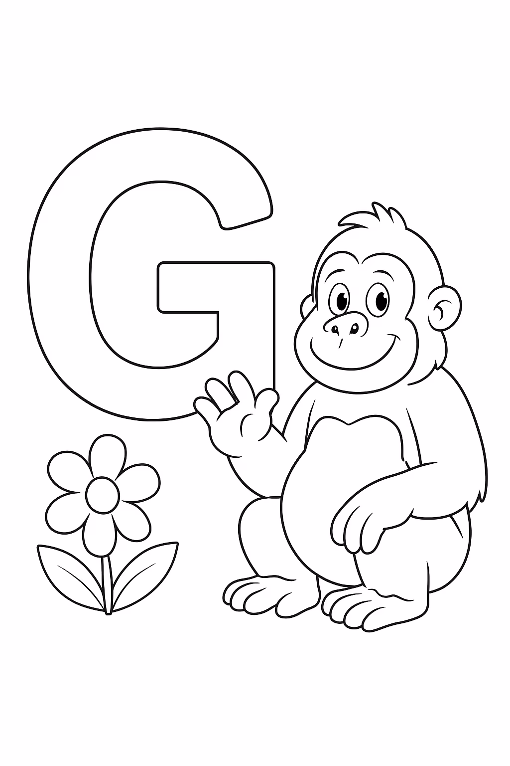 Letra g para colorir — desenho para imprimir