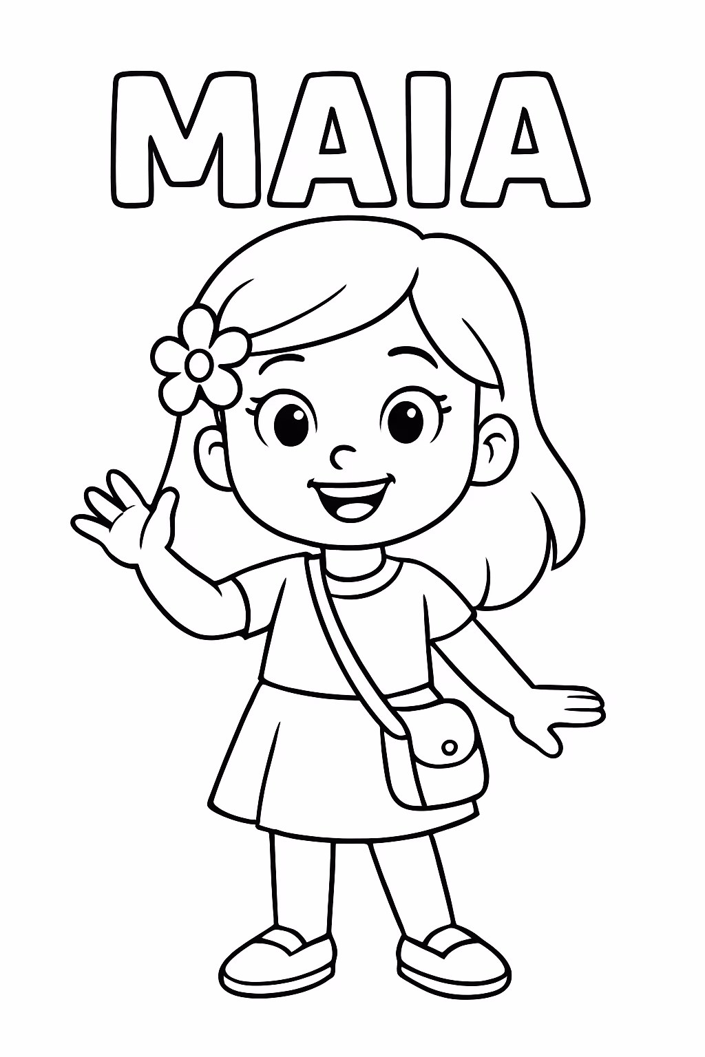 Letreiro escrito maia para colorir — desenho para imprimir