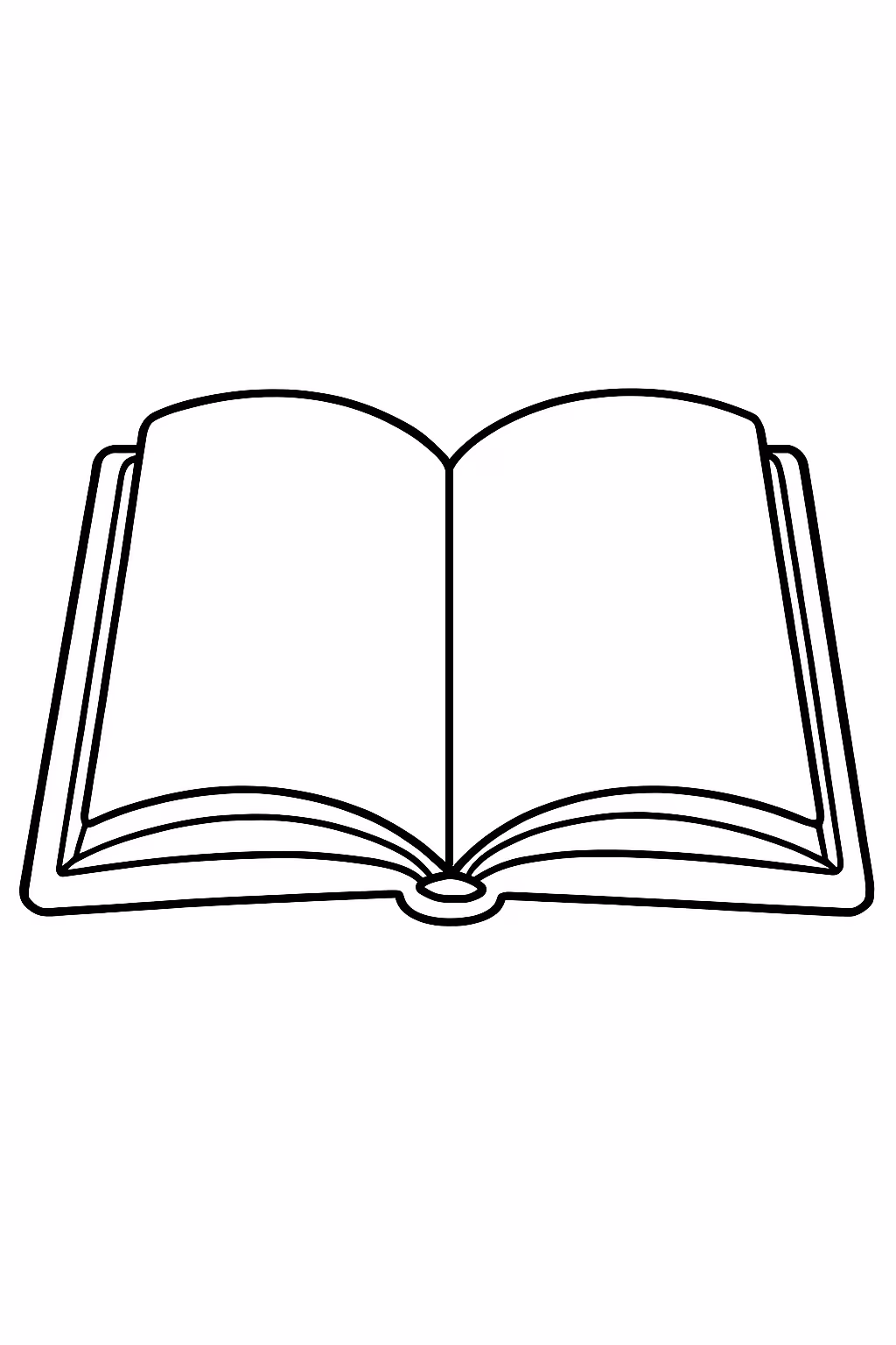 Livro abertoi para colorir — desenho para imprimir