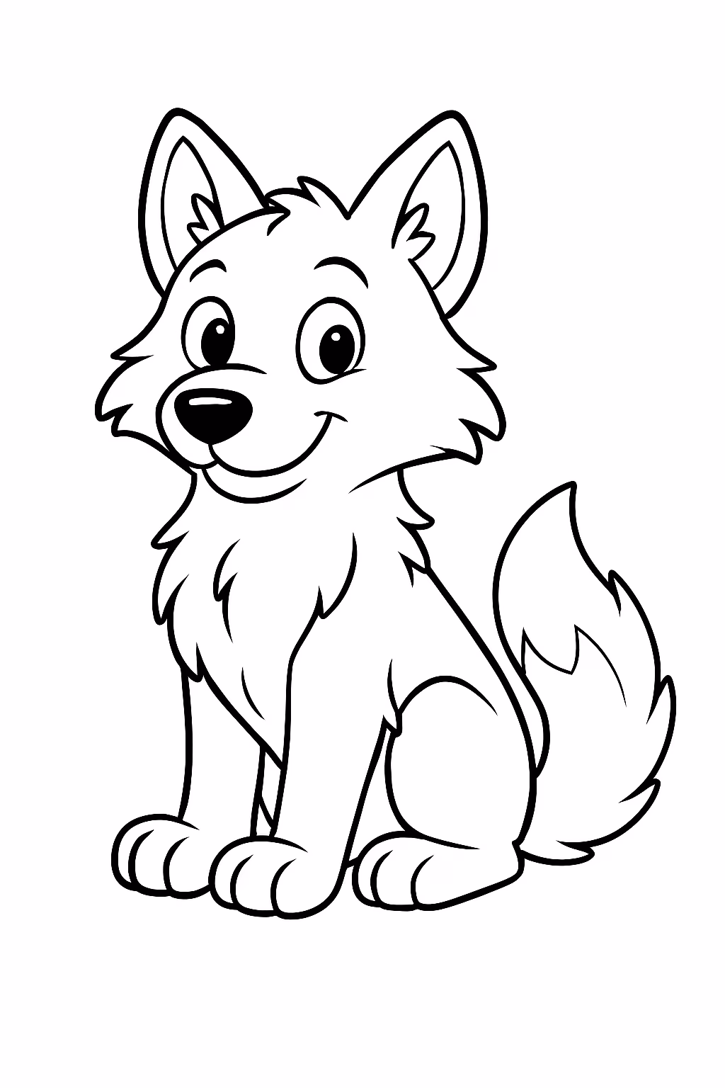 Lobo para colorir — desenho para imprimir