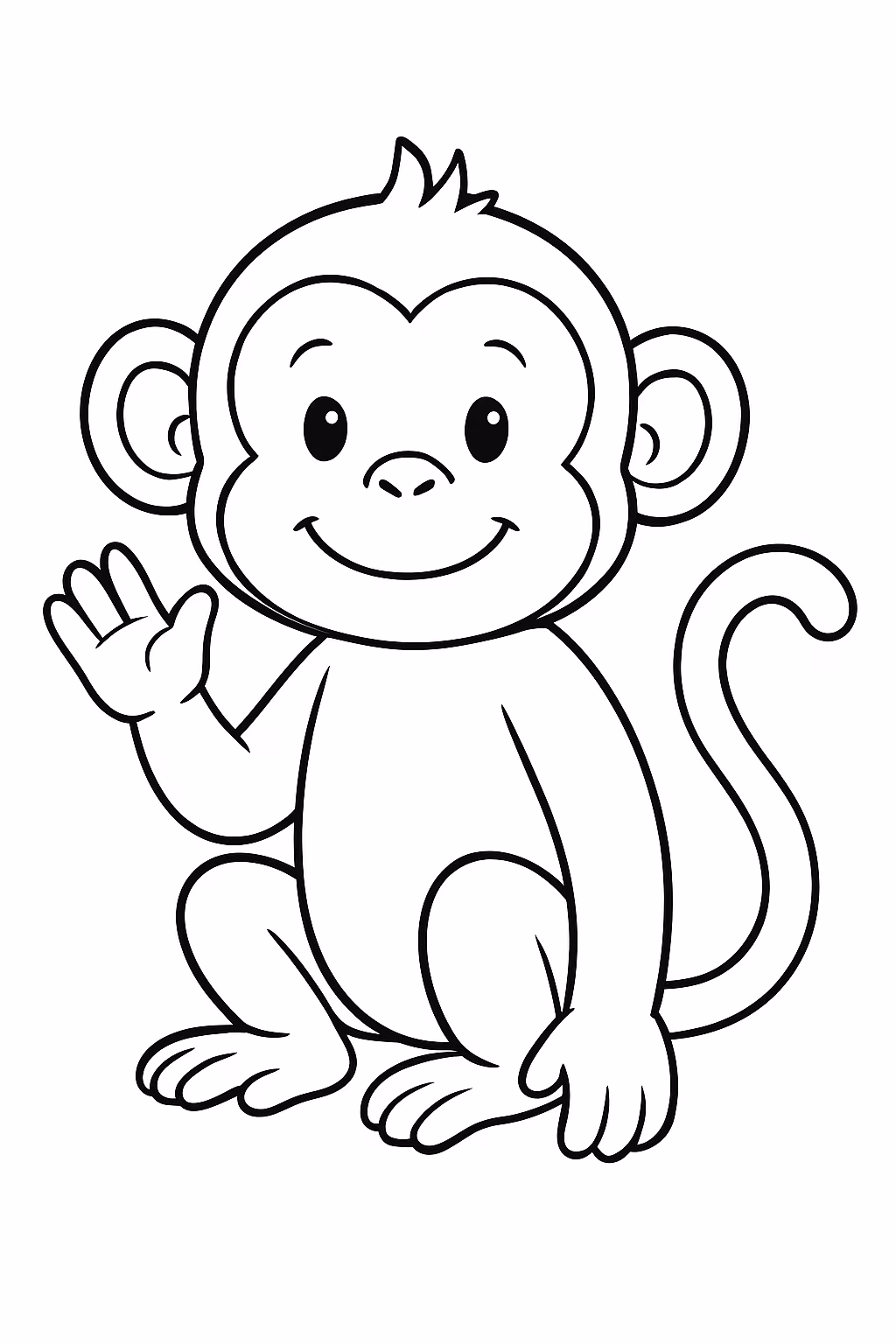 Macaco para colorir — desenho para imprimir