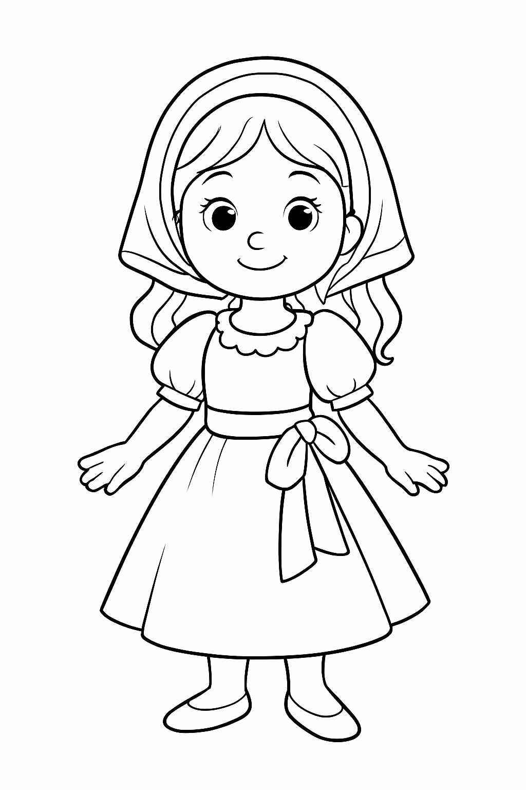 Maria clara para colorir — desenho para imprimir