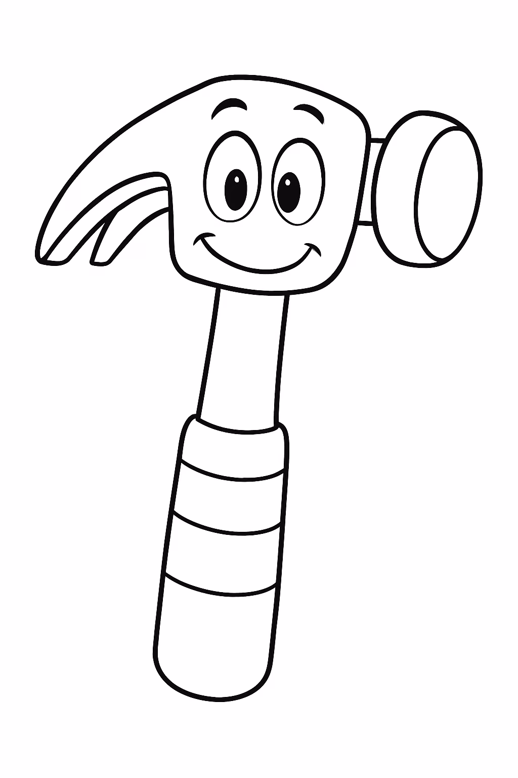 Martelo para colorir — desenho para imprimir
