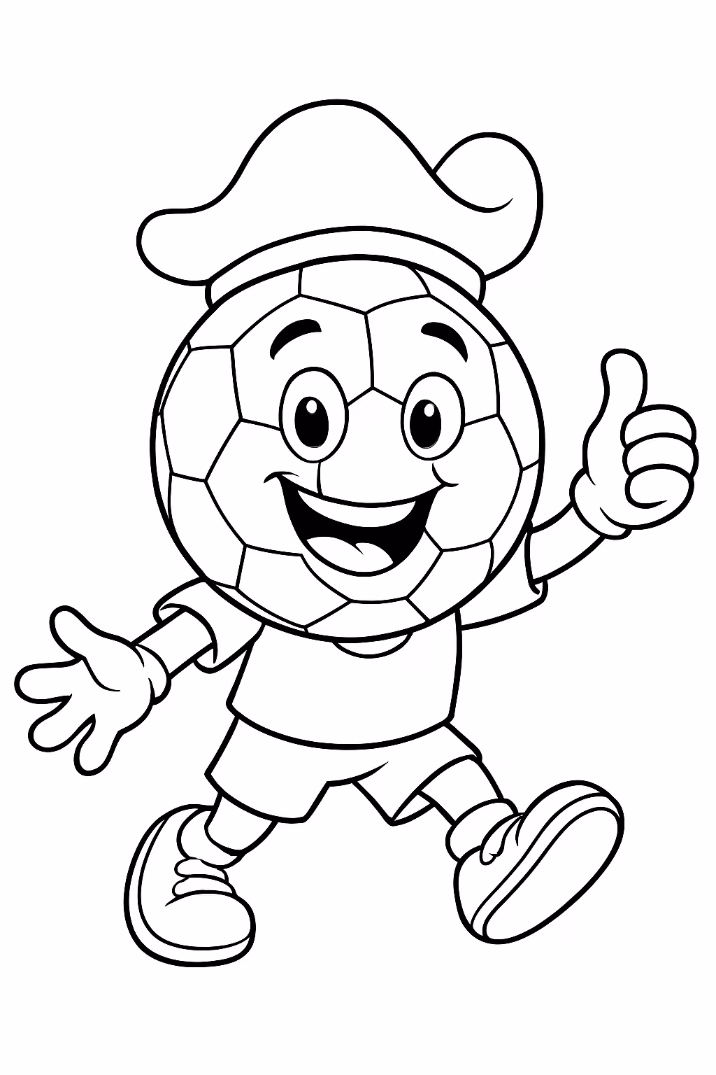 Mascoste da copa para colorir — desenho para imprimir