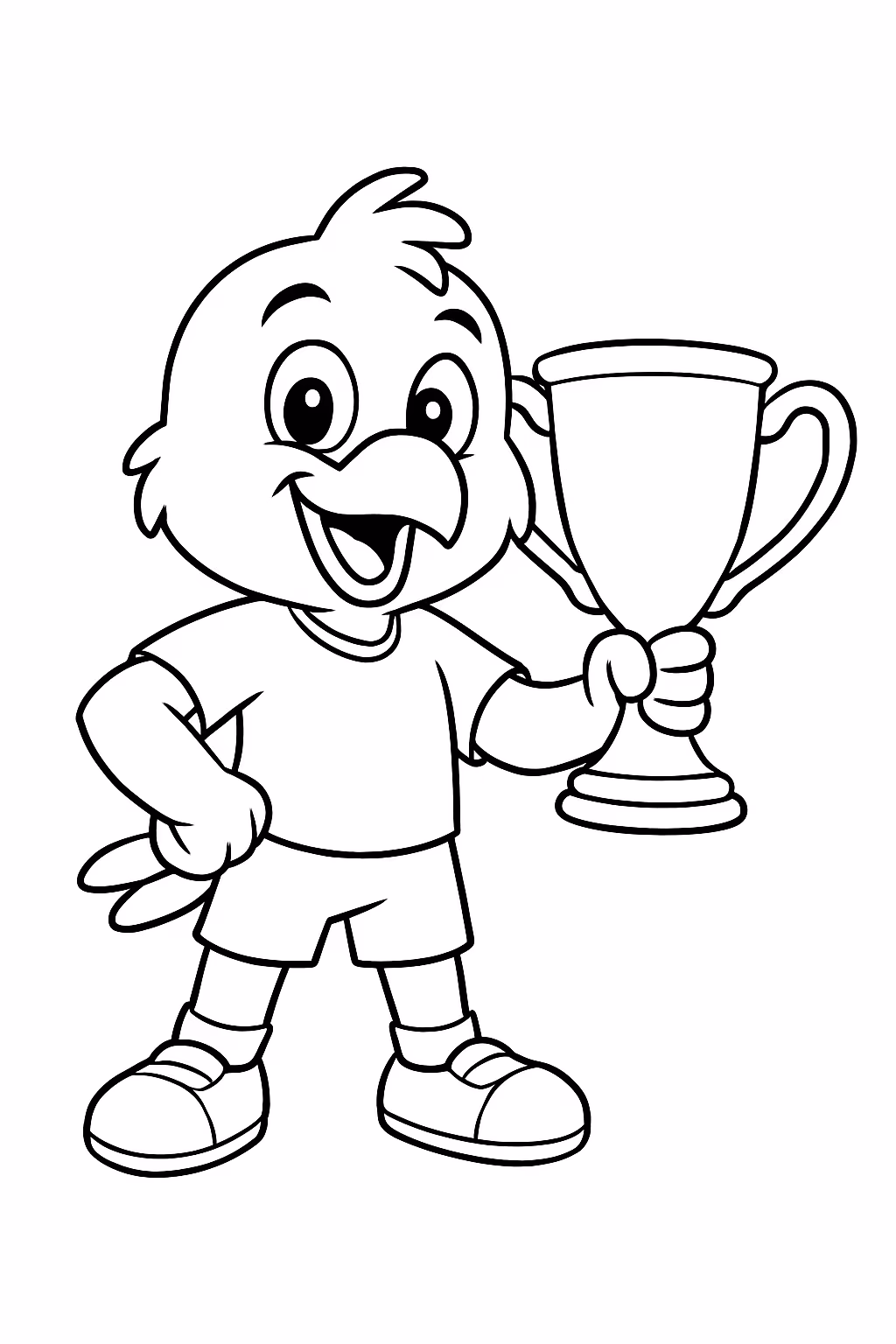 Mascoste da copa do brasil para colorir — desenho para imprimir