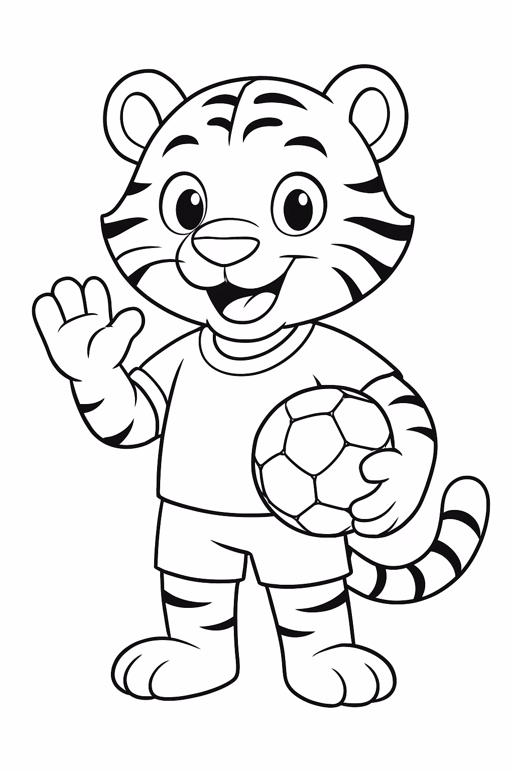 Mascote da copa para colorir — desenho para imprimir